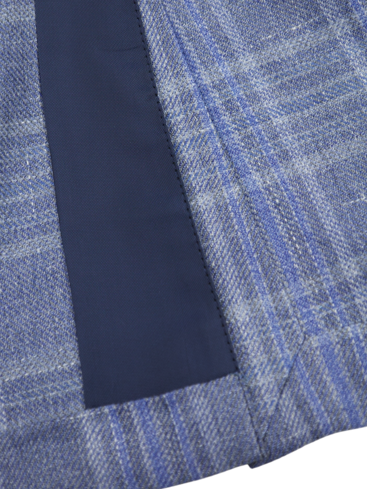 Ermenegildo Zegna Steel Grey & Blue Cashmere, Silk & Hemp Glenplaid Jacket