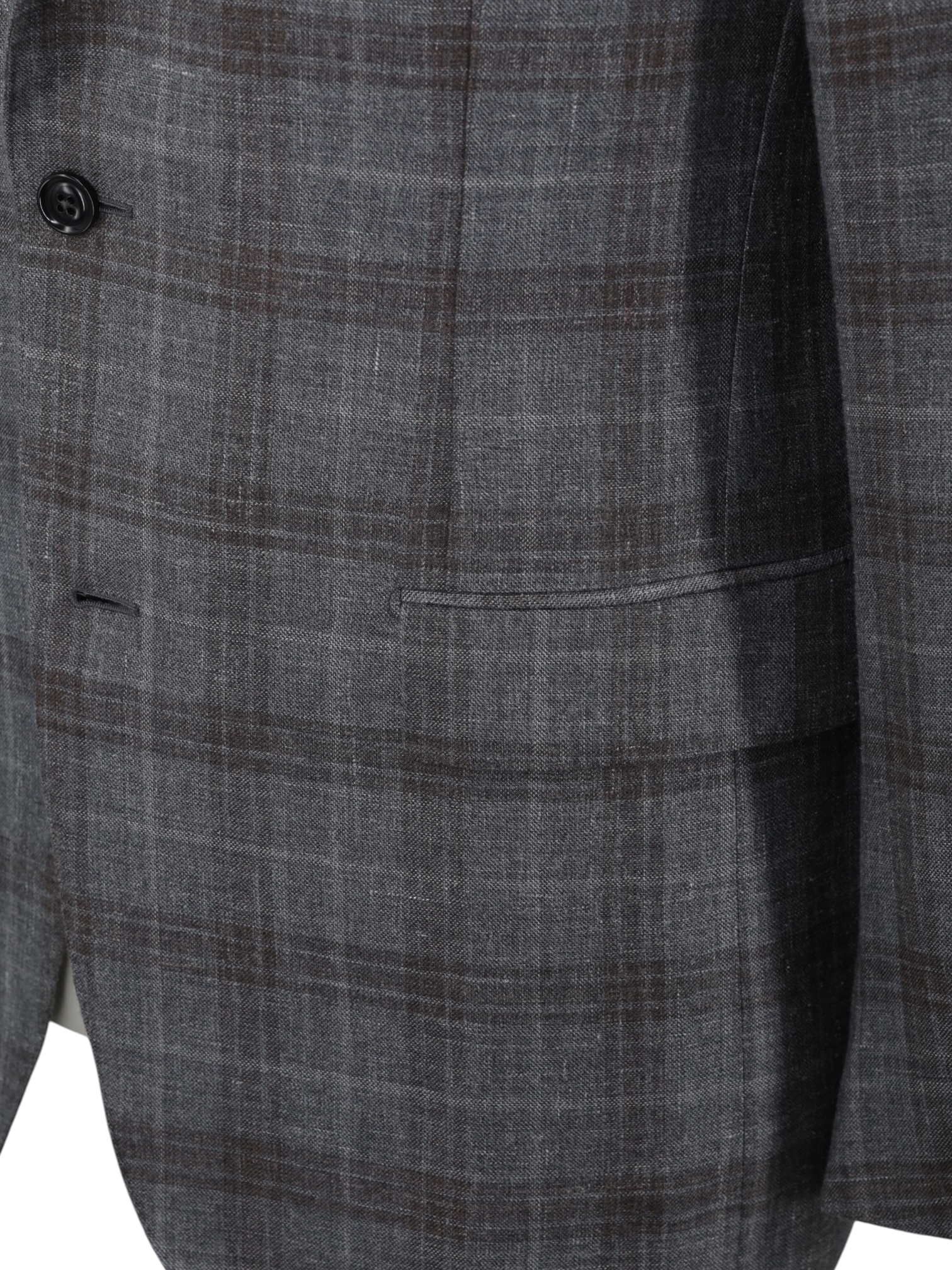 Ermenegildo Zegna Taupe & Castagne Brown Cashmere, Silk & True Hemp "Zero Weight" Jacket