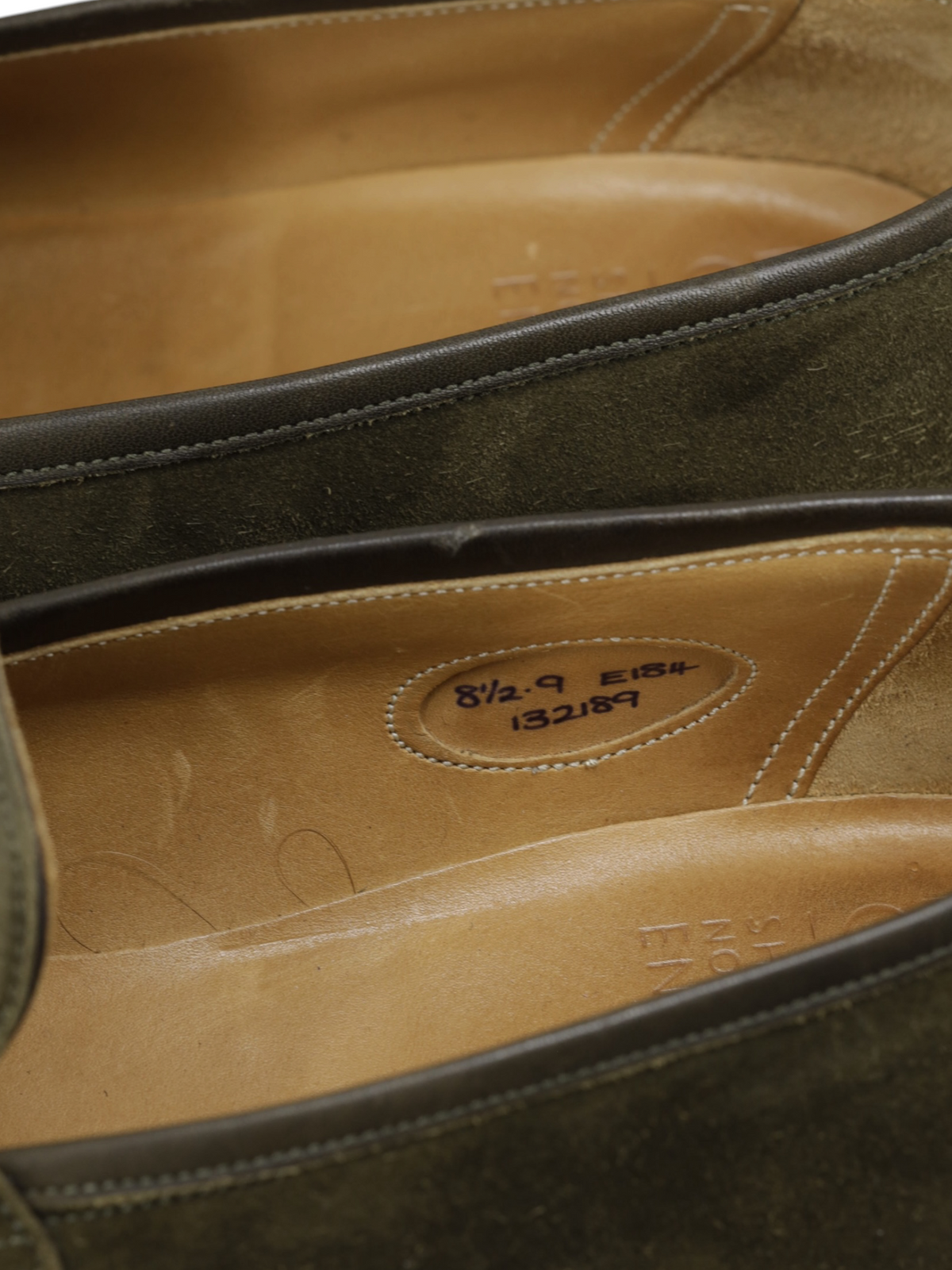 Edward Green Army Green Suede Piccadilly "E184" Penny Loafer