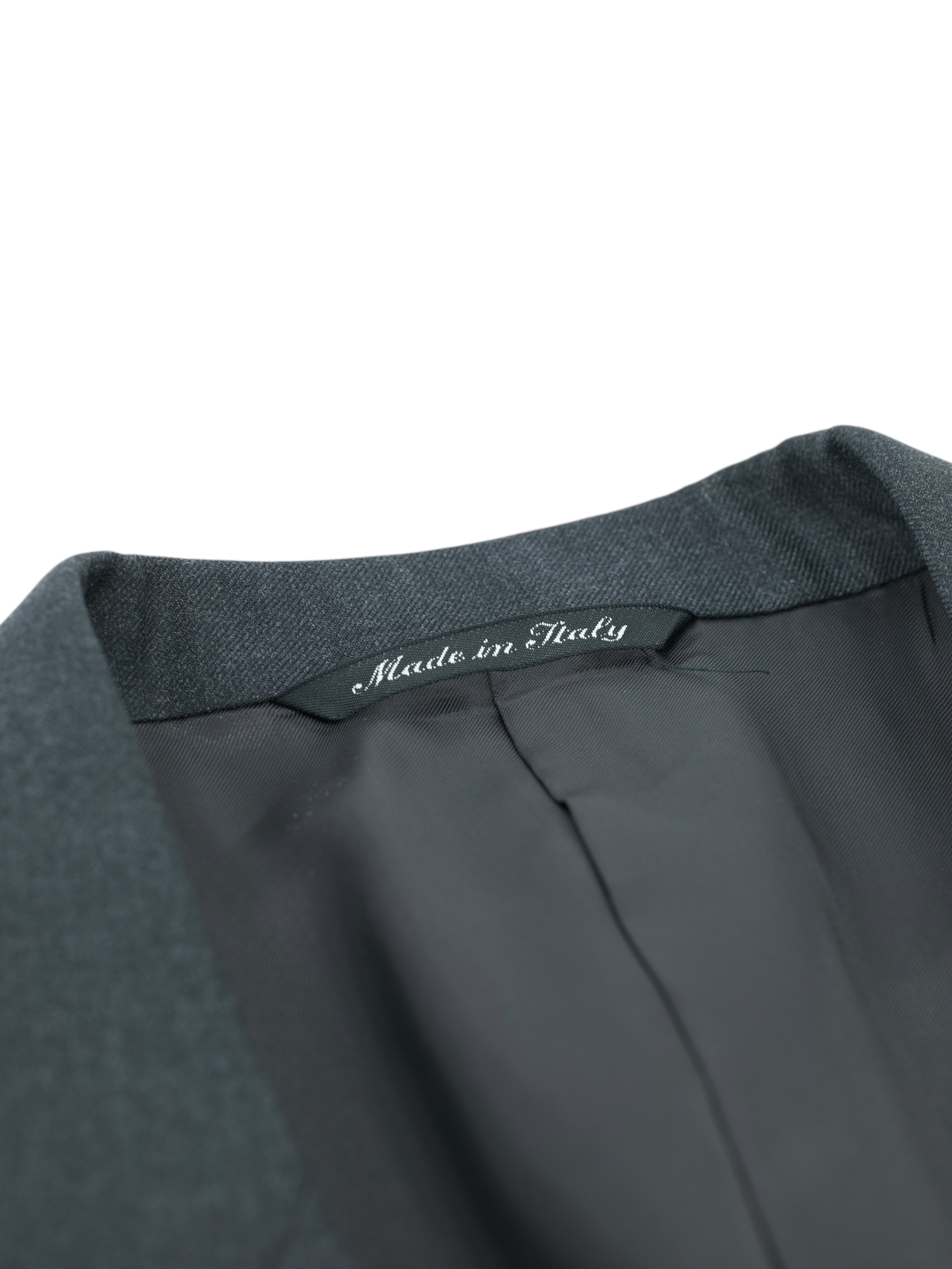 Canali Dark Grey Extrafine Wool Twill Jacquet