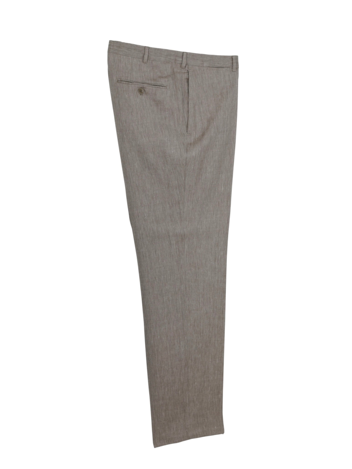 Ermenegildo Zegna Taupe Linen, Wool & Silk "Crossover" Herringbone Suit