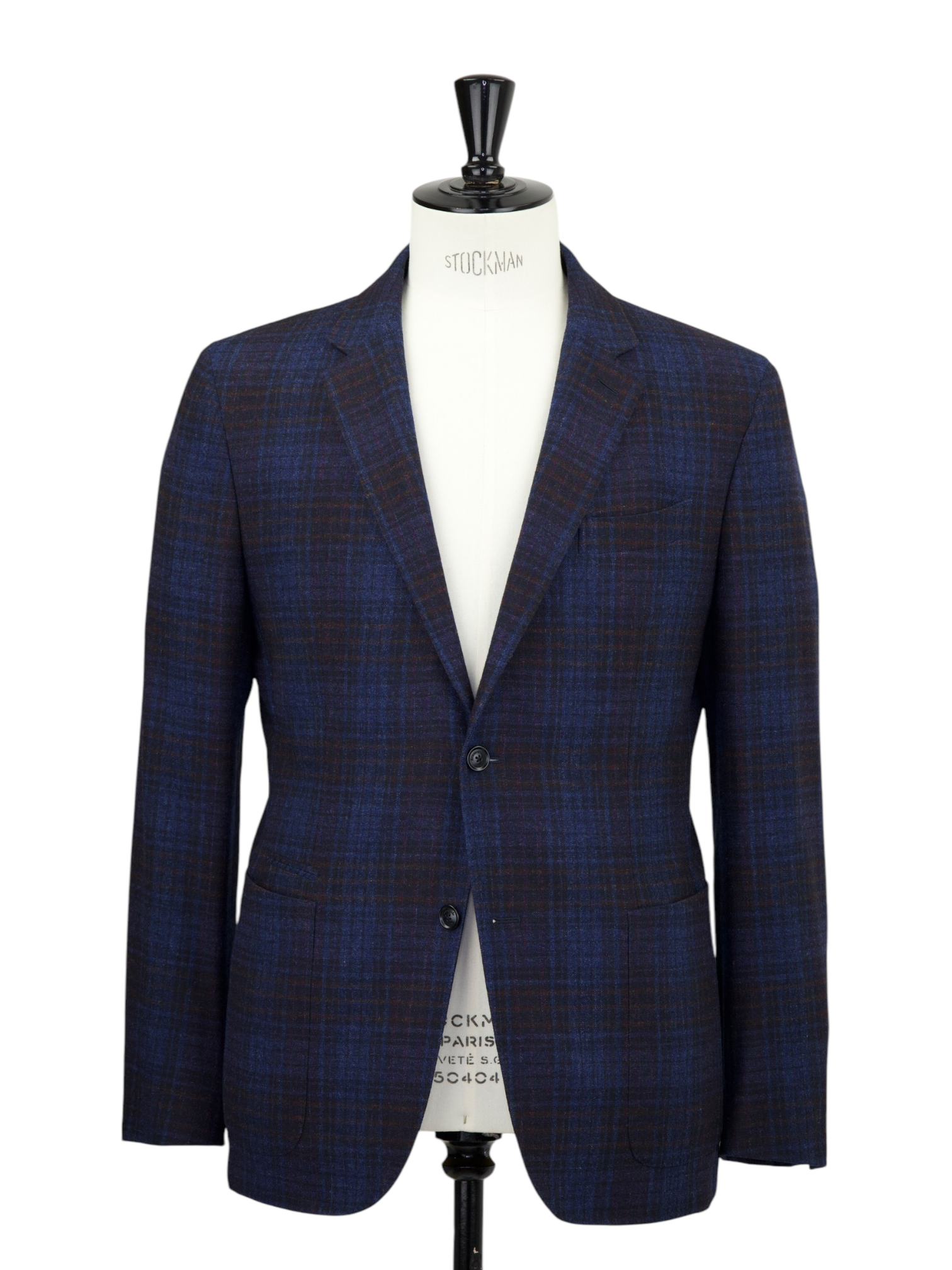 Ermenegildo Zegna Dark Blue & Purple Wool, Alpaca & Cashmere "Trofeo Tweed" Jacket