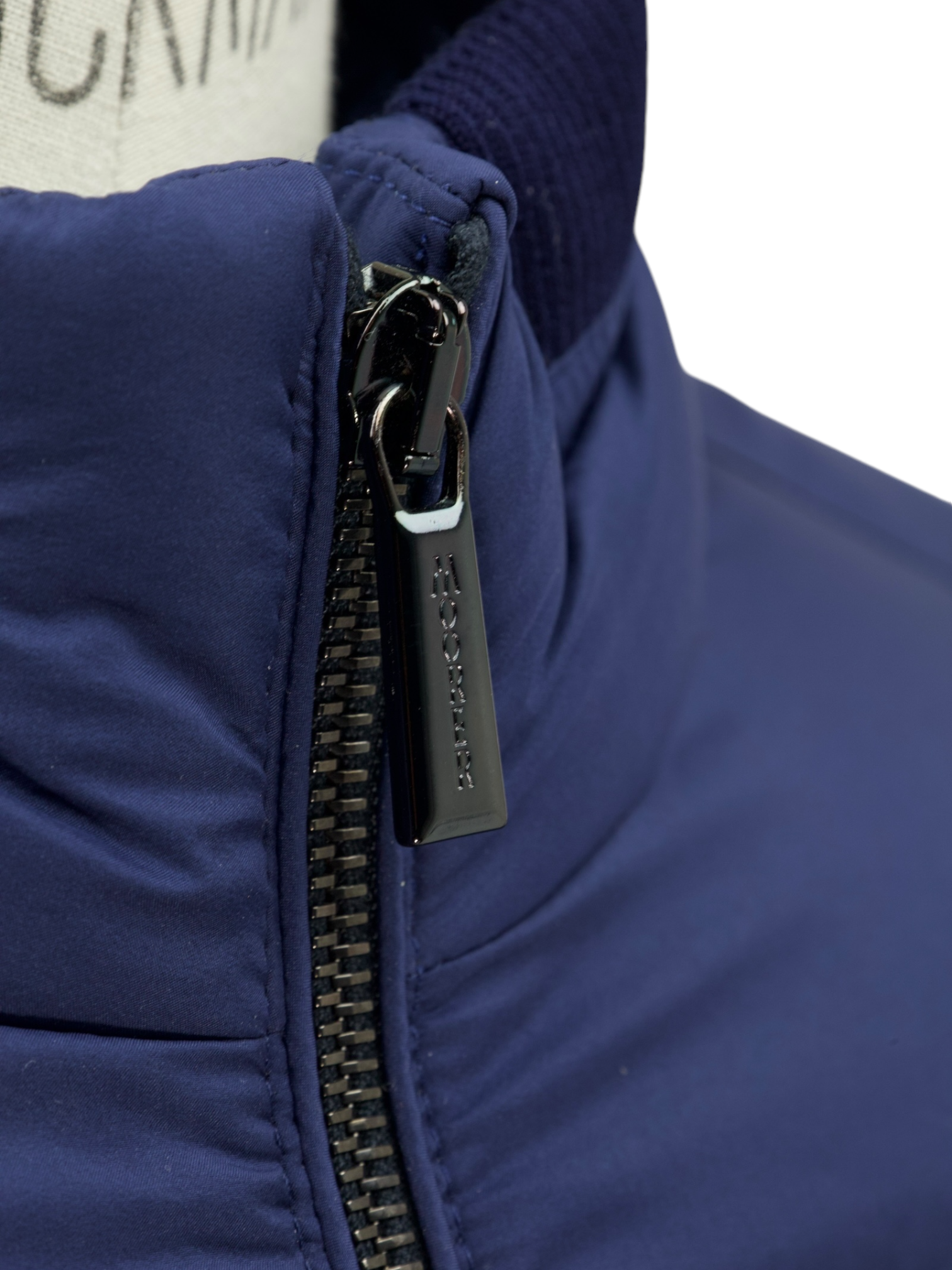 Moorer Dark Blue Down Padded Bomberjacket