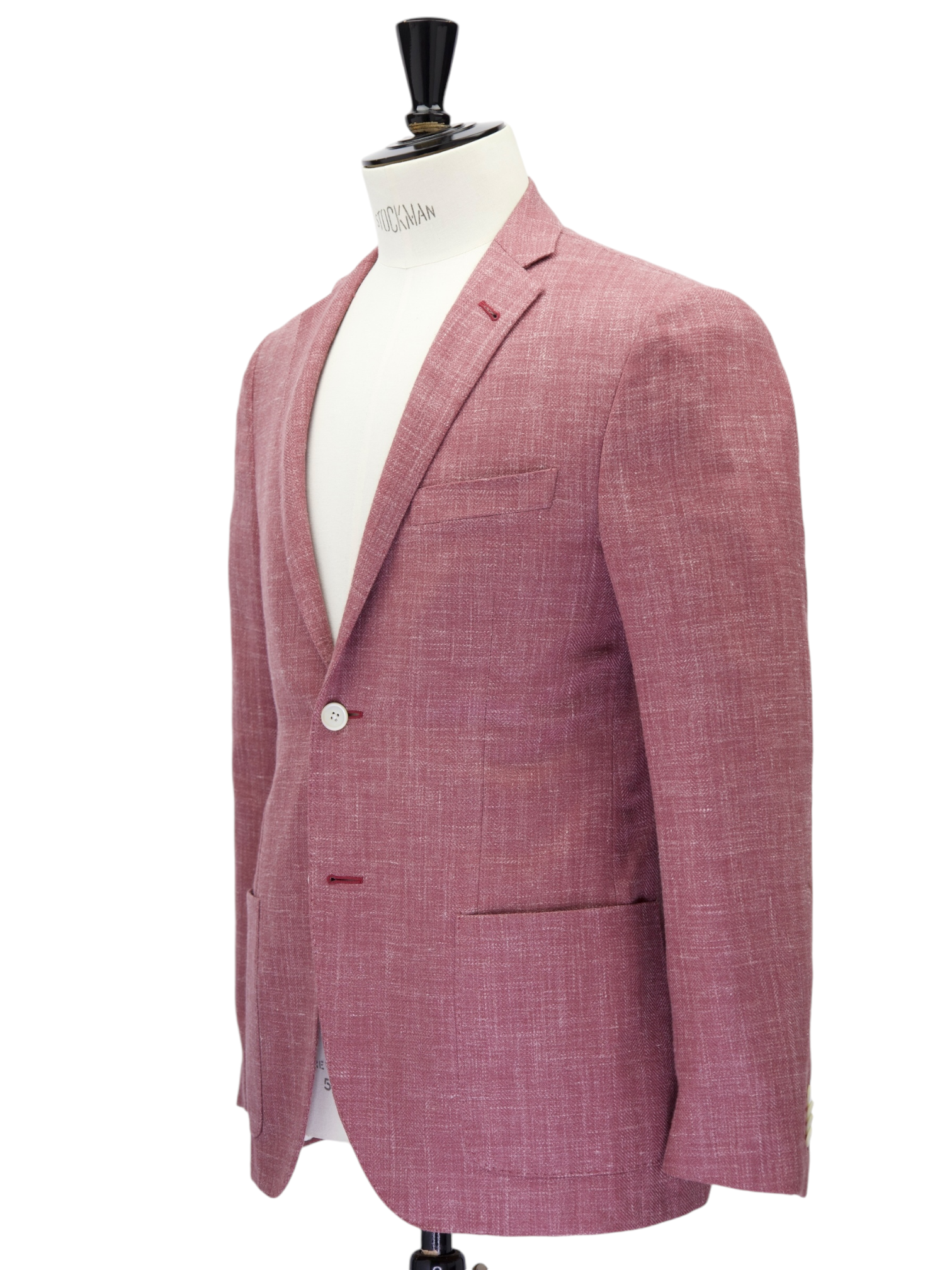 Corneliani Light Pink Wool, Silk & Linen Melange Jacket