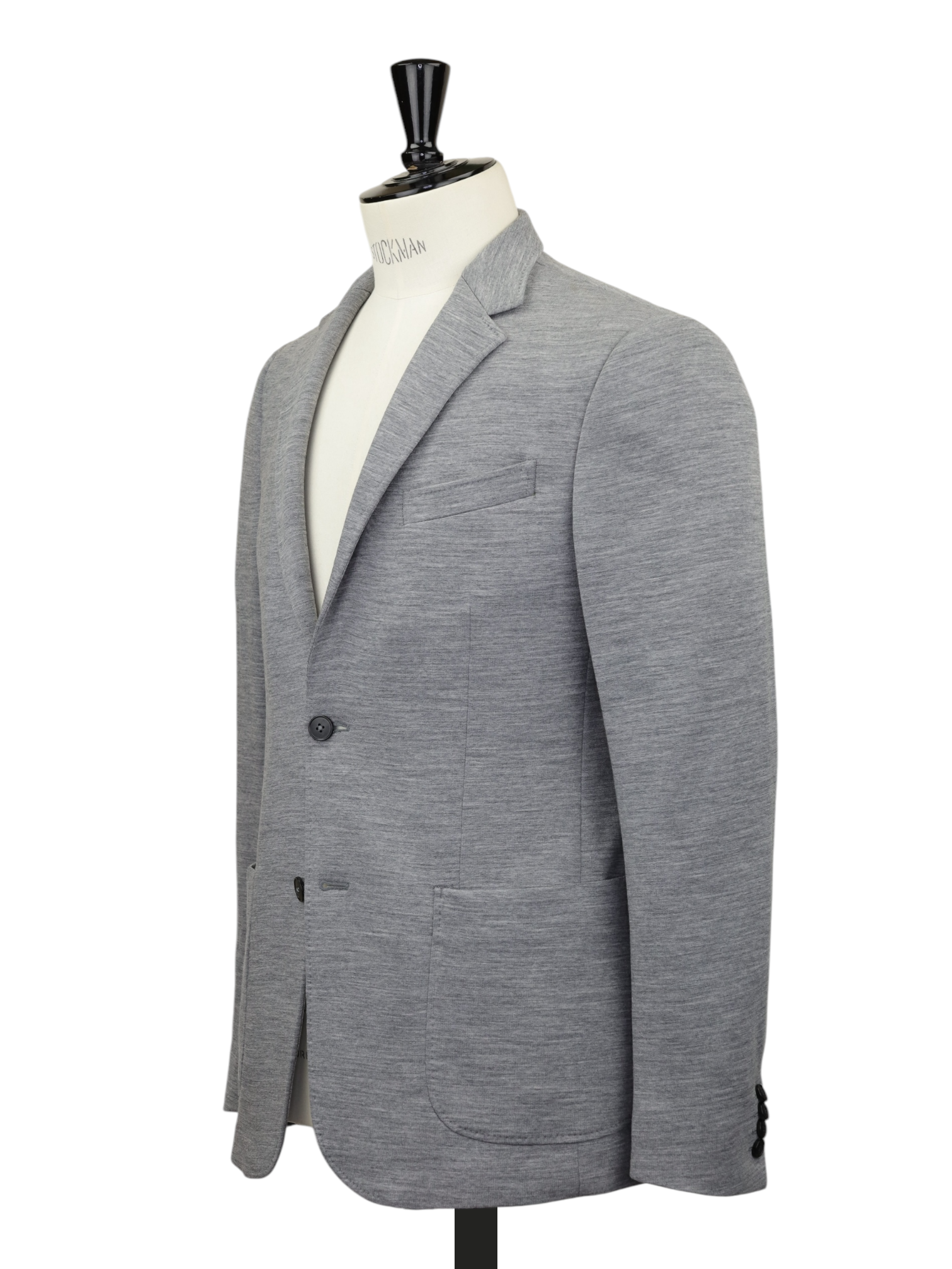 Z-Zegna Grey Tech-Merino Washable Wool-Jersey Jacket