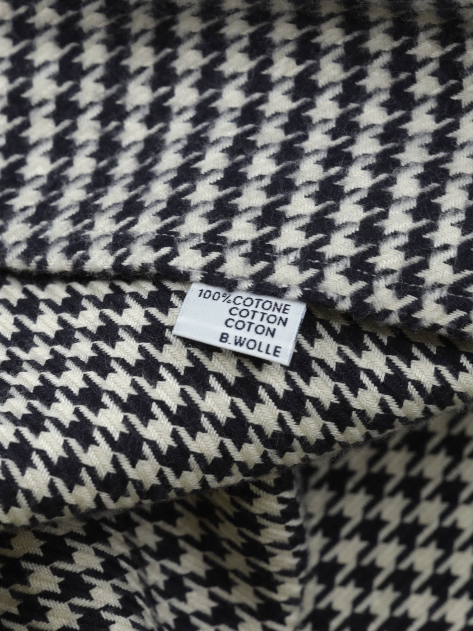 Borriello Black & White Heavyweight Cotton-Flannel Pied de Poule Overshirt