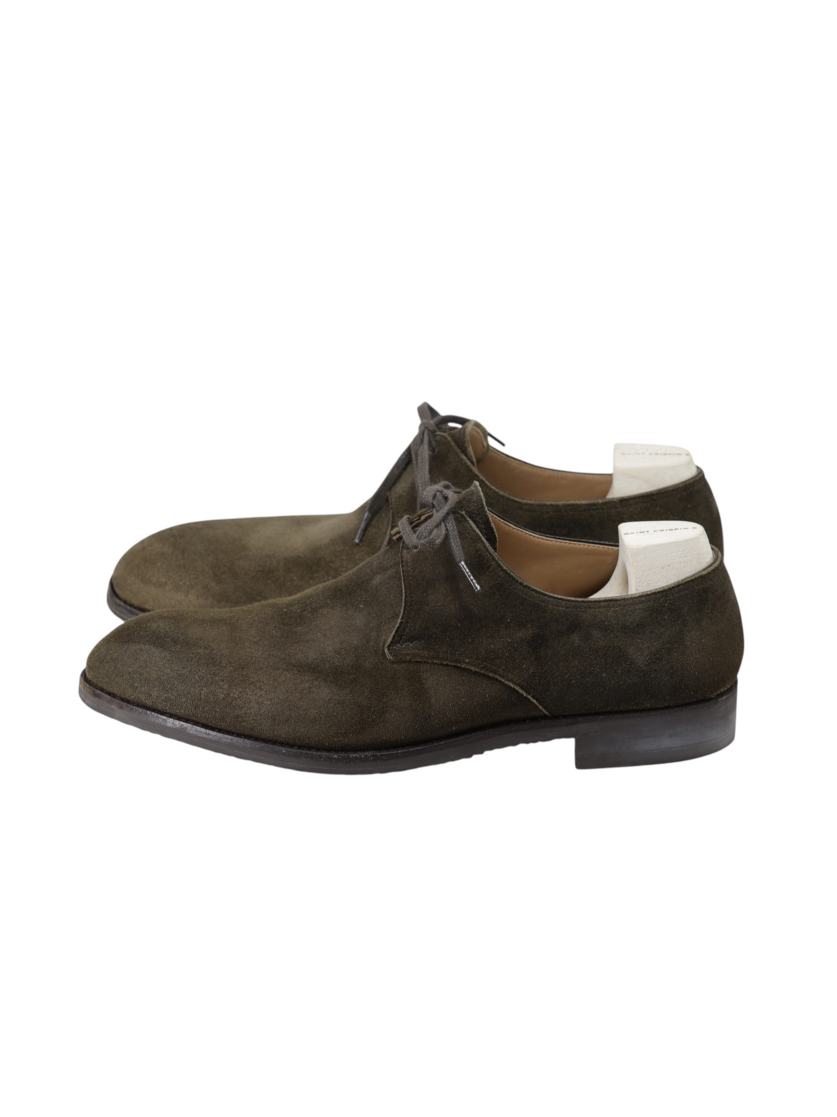 Saint Crispin's Olive Drab Suede Two-Eyelets "118" Derby