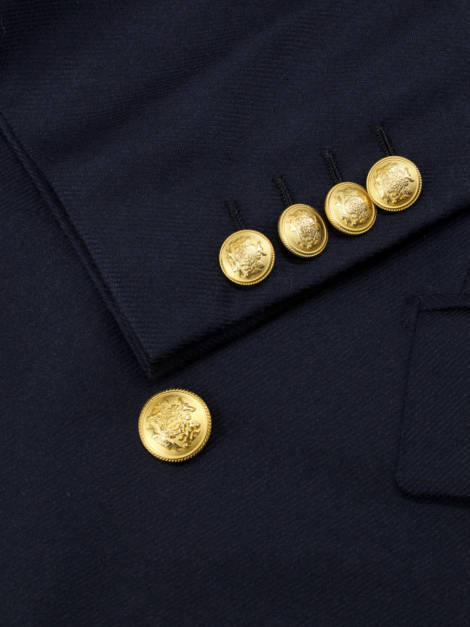 Briony Navy Pure Cashmere Double-Breasted "Tiberio" Blazer Jacket