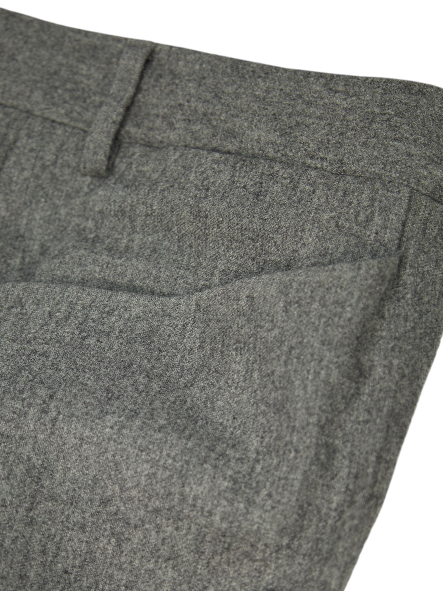 Canali Light Grey Classic Flannel Woollen Trousers