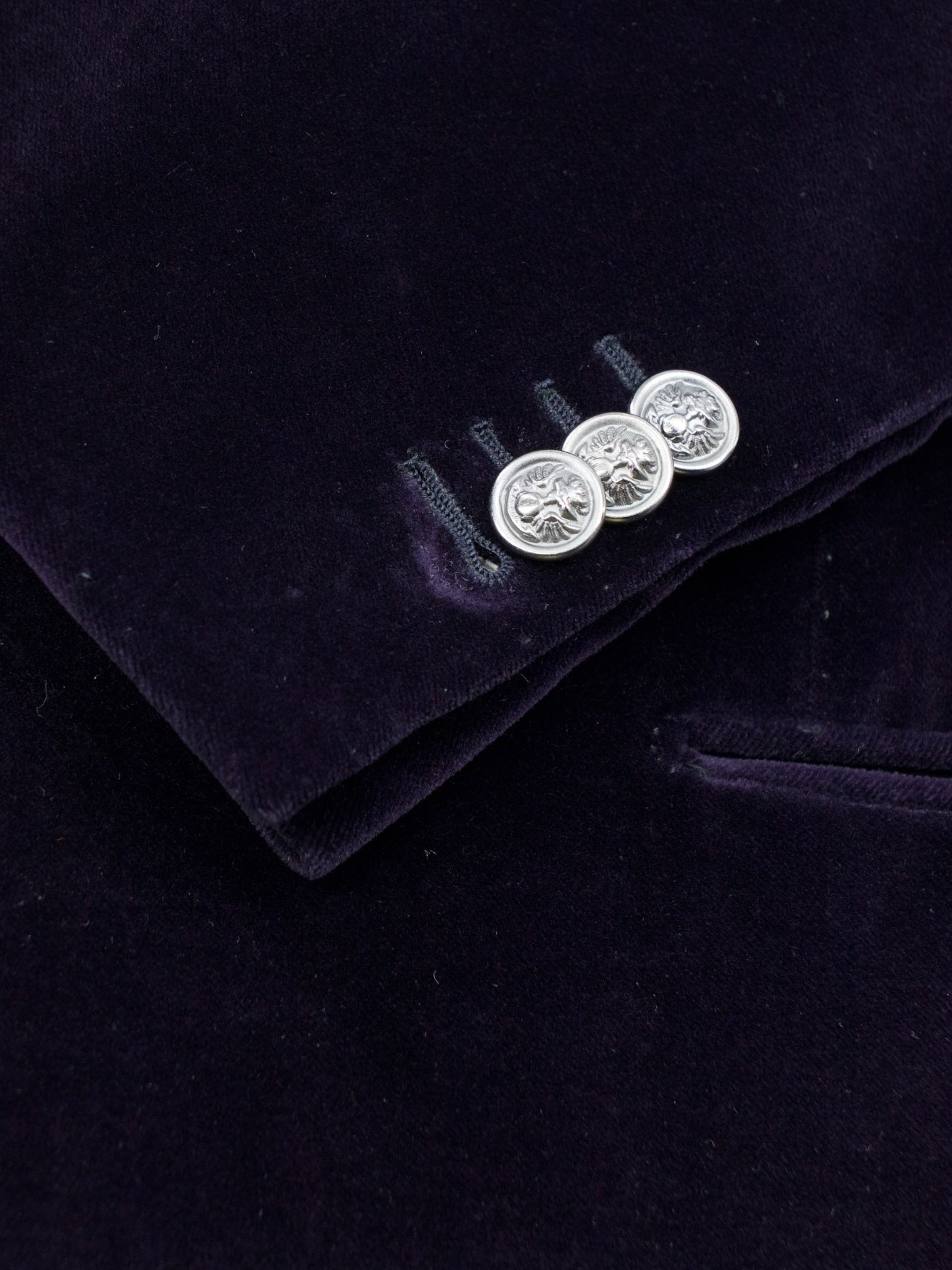 Cesare Attolini Dark Purple Cotton Velvet Jacket