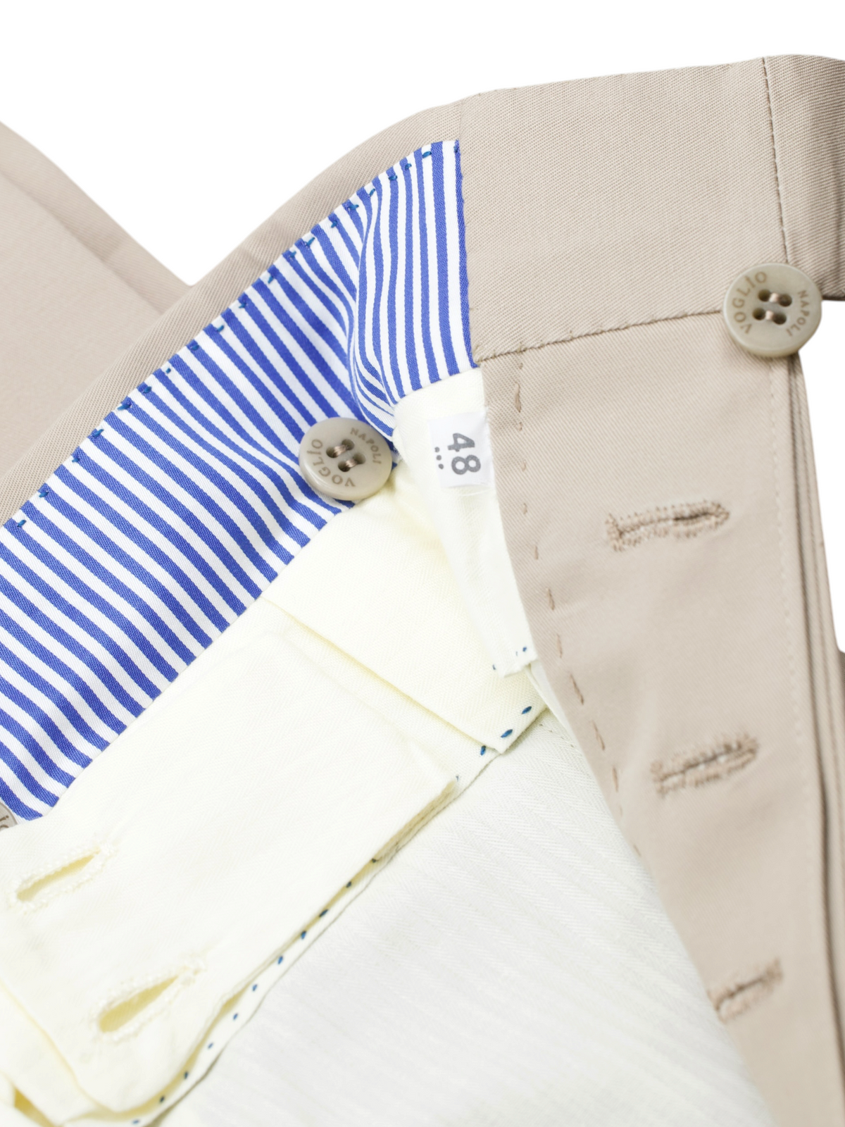 Sartoria Voglio Light Brown Holland & Sherry Cotton Twill Sartorial Trousers