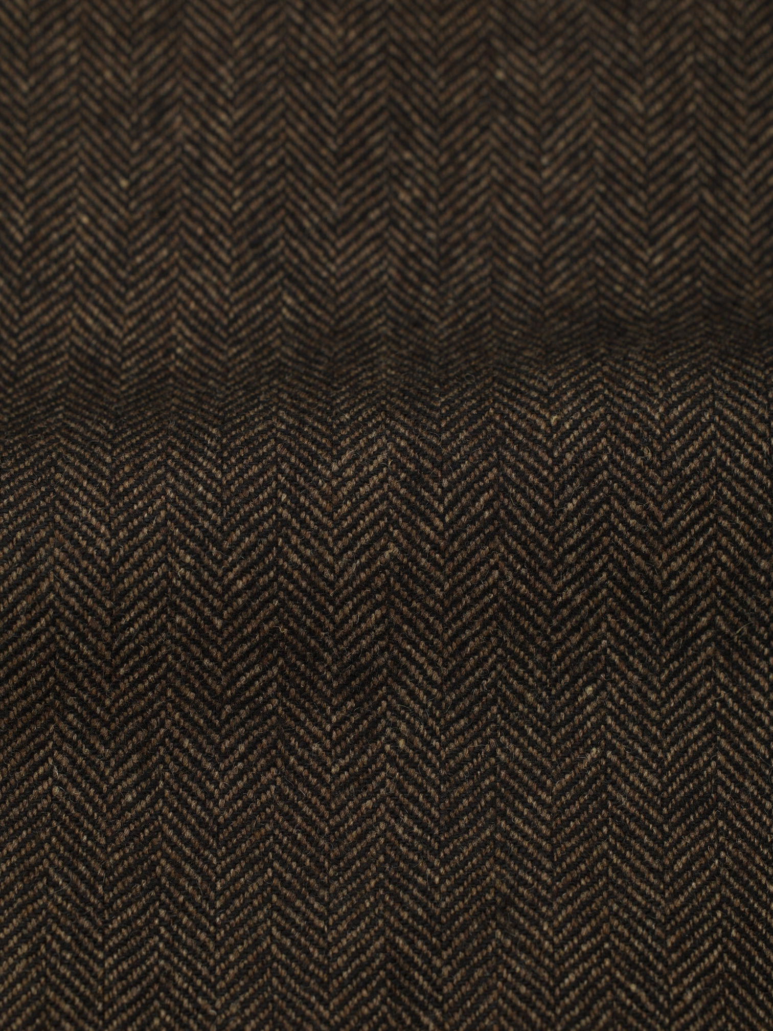 Caruso Chocolate Brown Pure Cashmere Herringbone Jacket