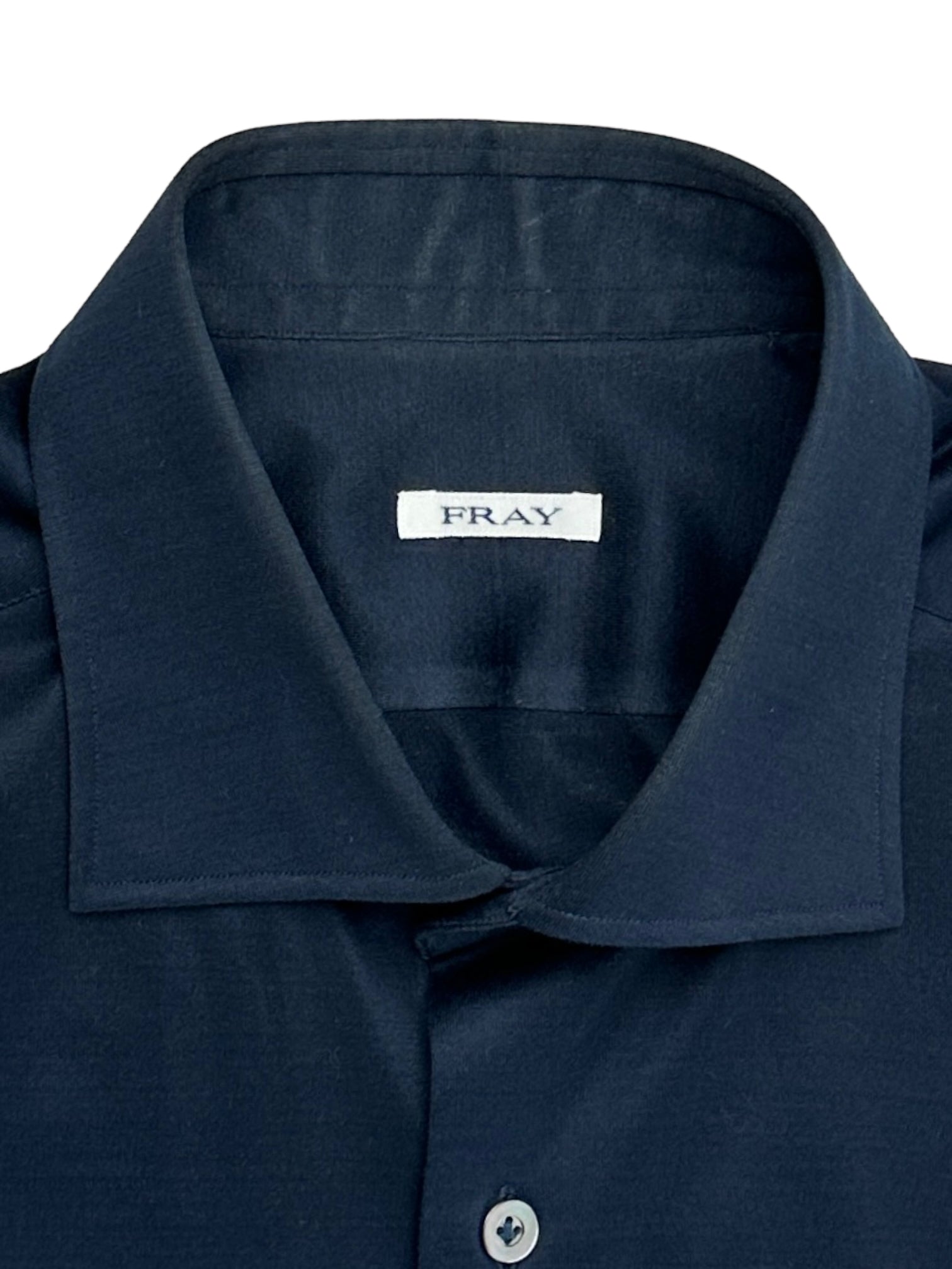 Fray Navy Jersey Knitted Shirt