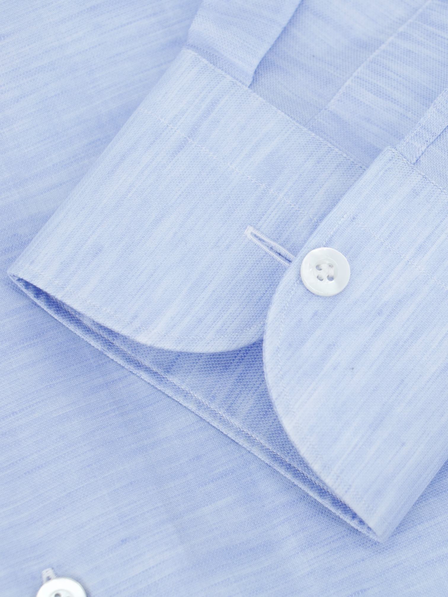 Fray Light Blue Cotton & Linen "Miami" One-Piece Collar Shirt