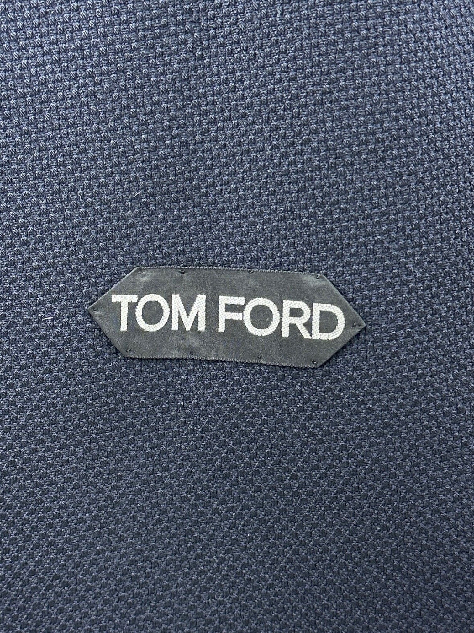 Tom Ford Navy Silk & Wool Hopsack Jacket