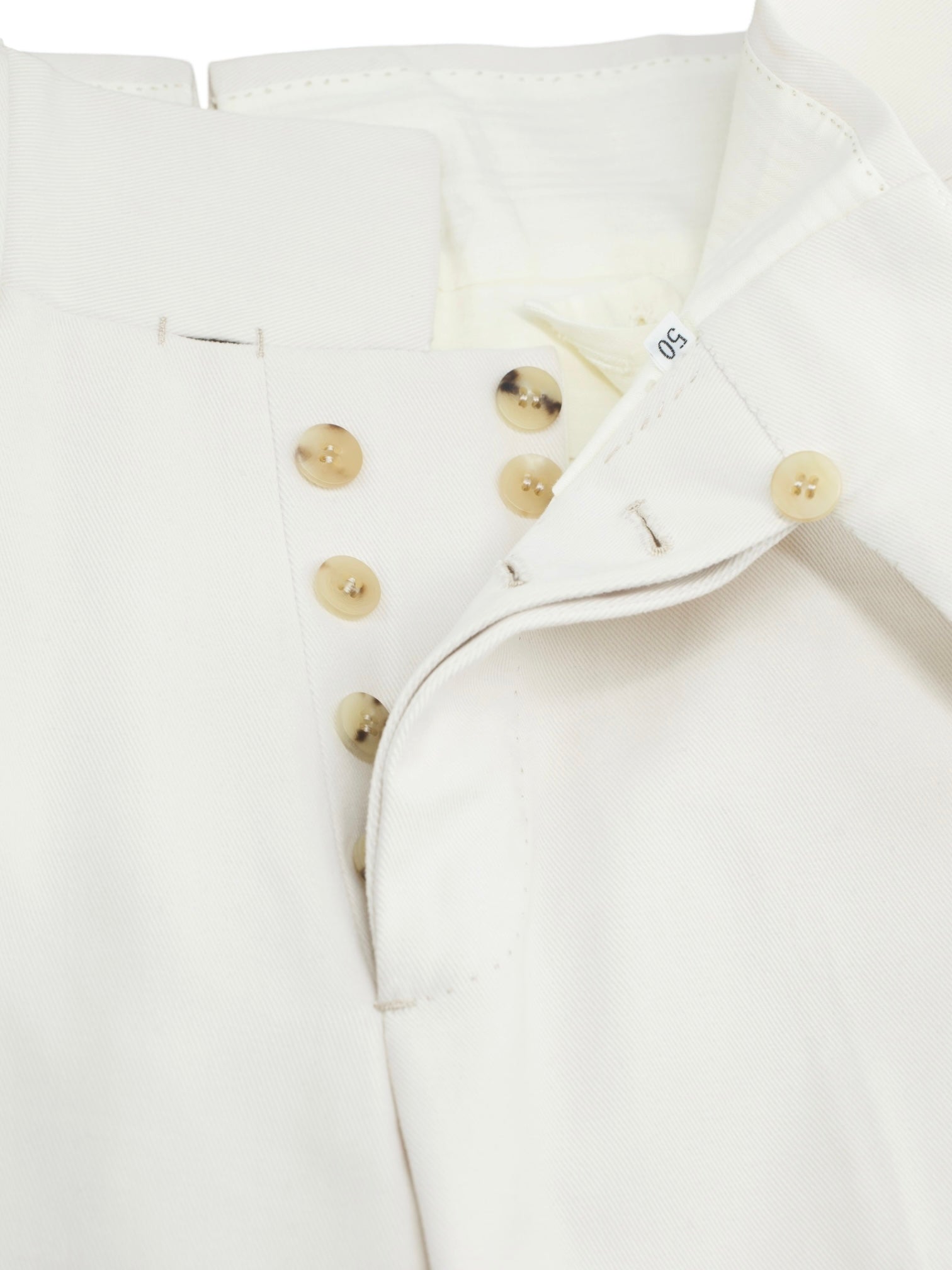 Sartoria Voglio Ecru Heavyweight Cotton-Twill Sartorial Trousers