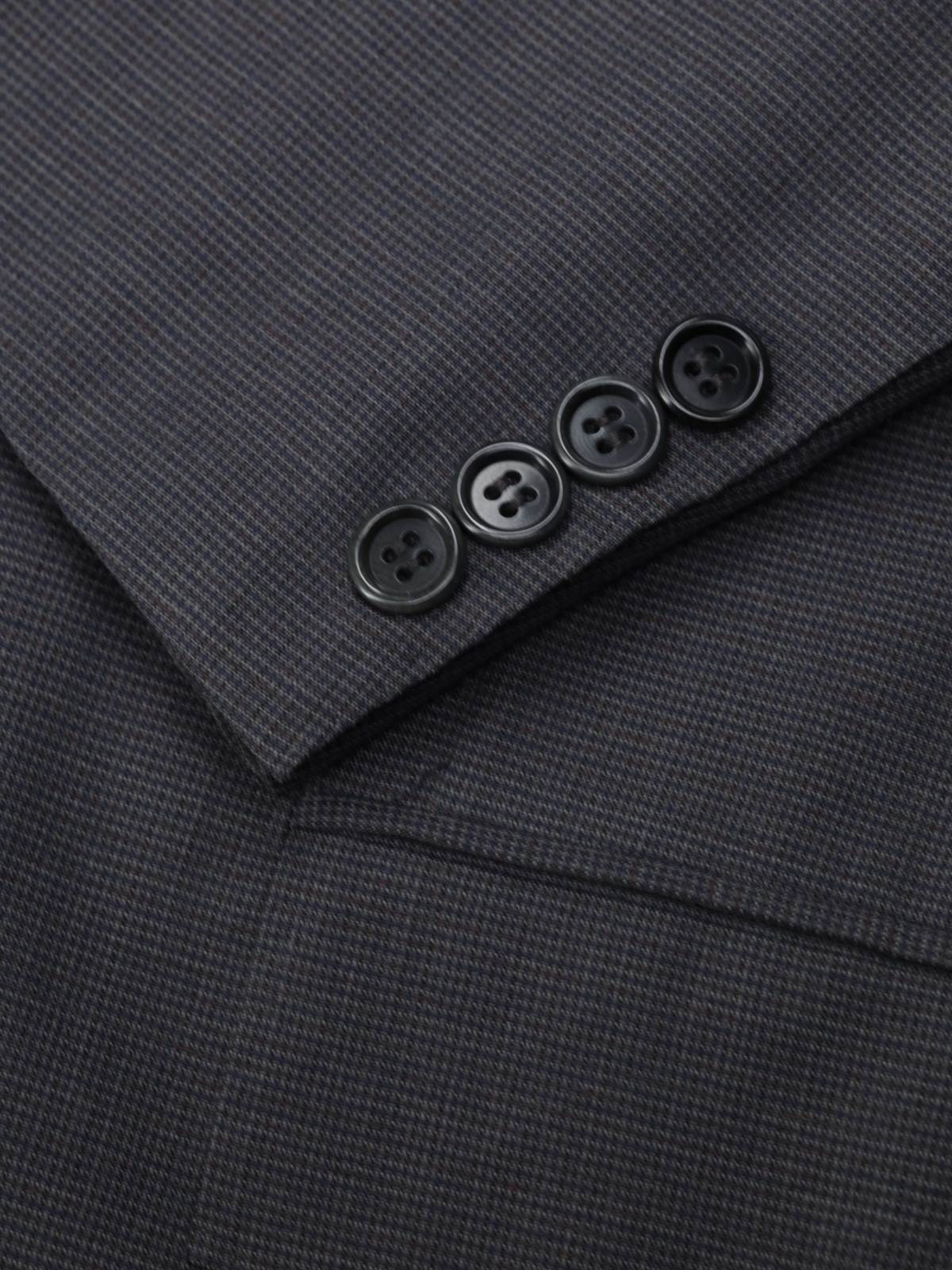 Kiton Dark Grey Fine-Wool Puppytooth Vintage Straight-Fit Suit