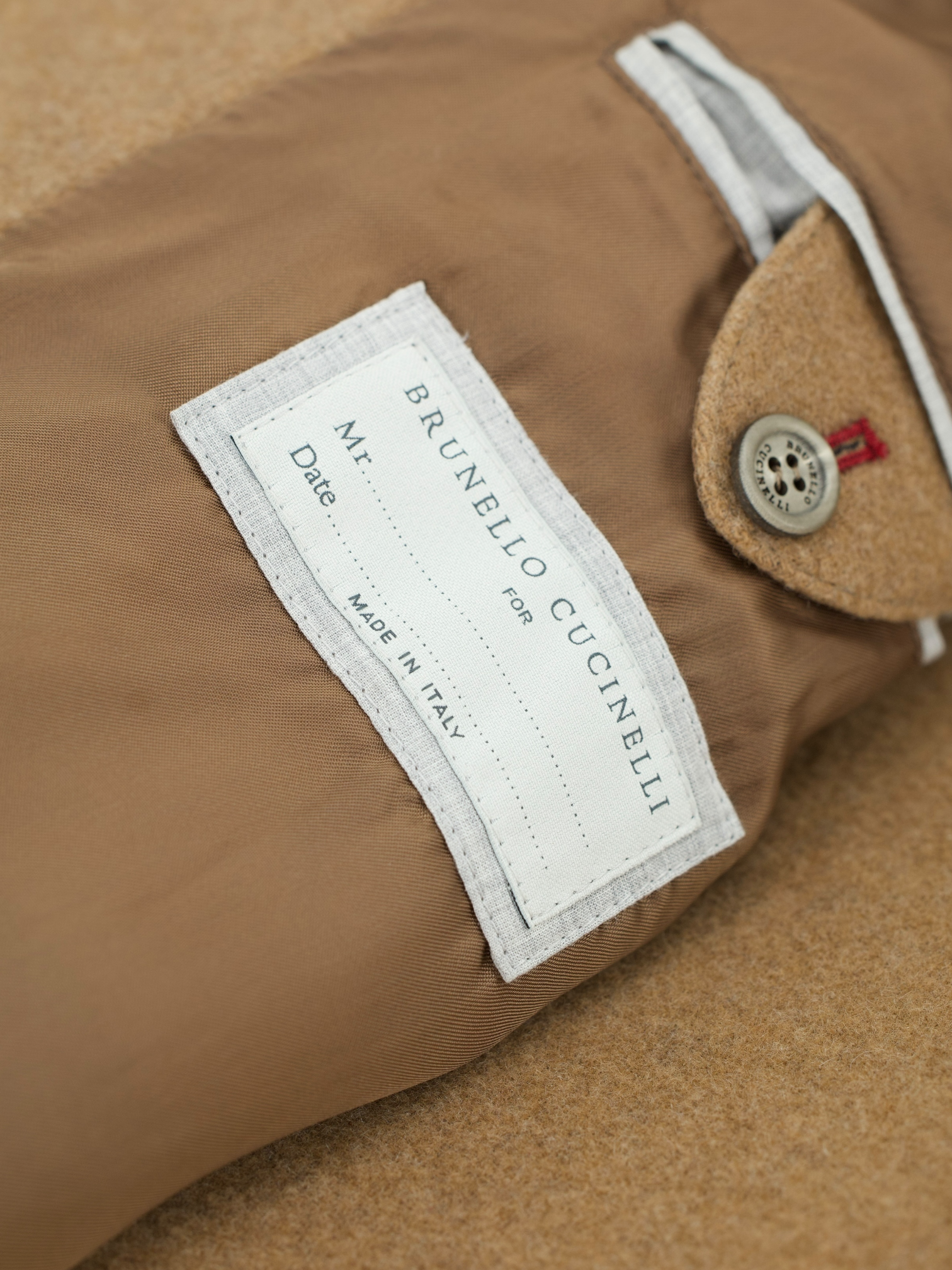 Brunello Cucinelli Brown Wool & Cashmere Teddy-Collar Overcoat