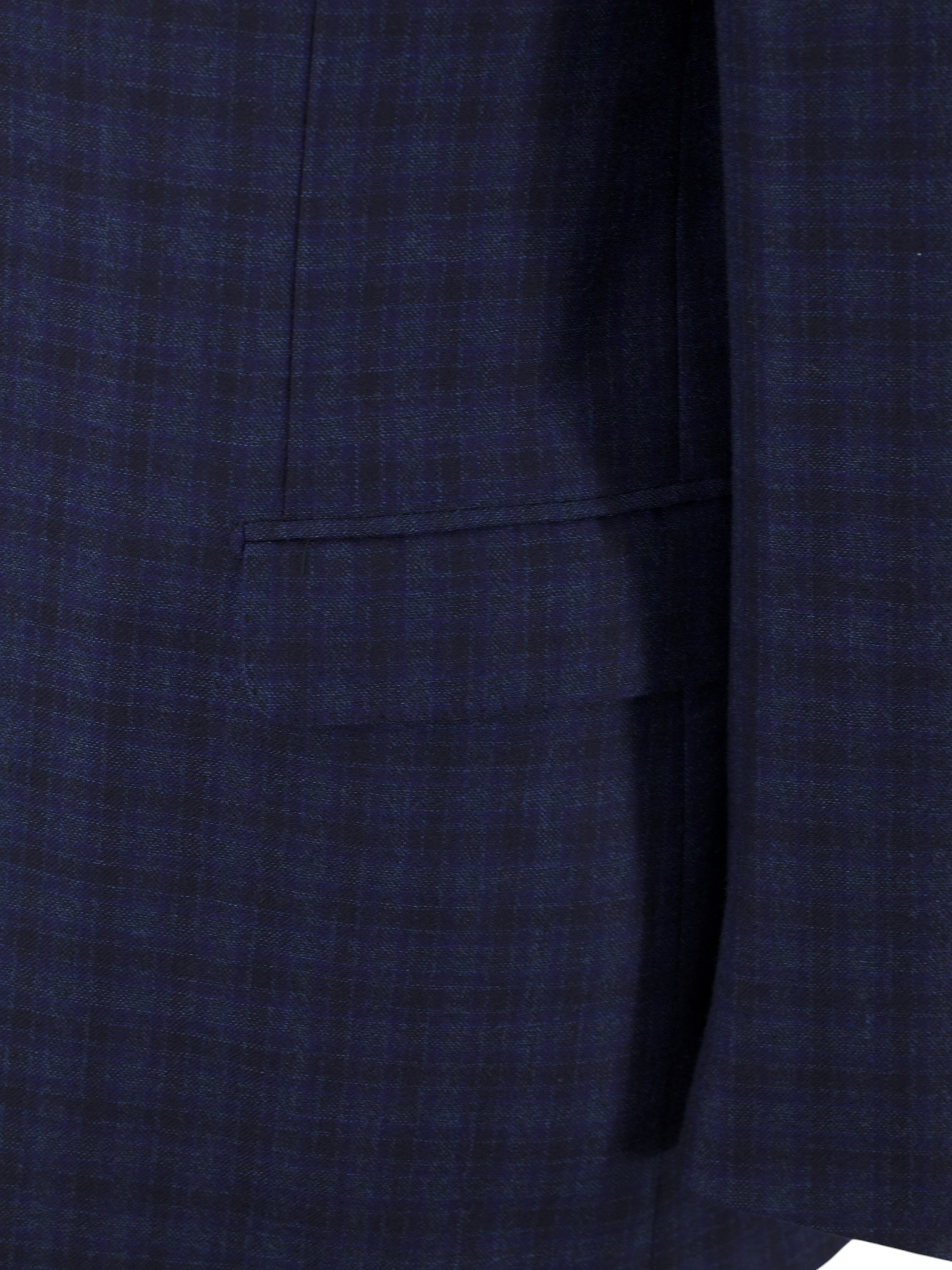 Brioni Dark Blue Brushed-Wool Checkered Brunico jacket