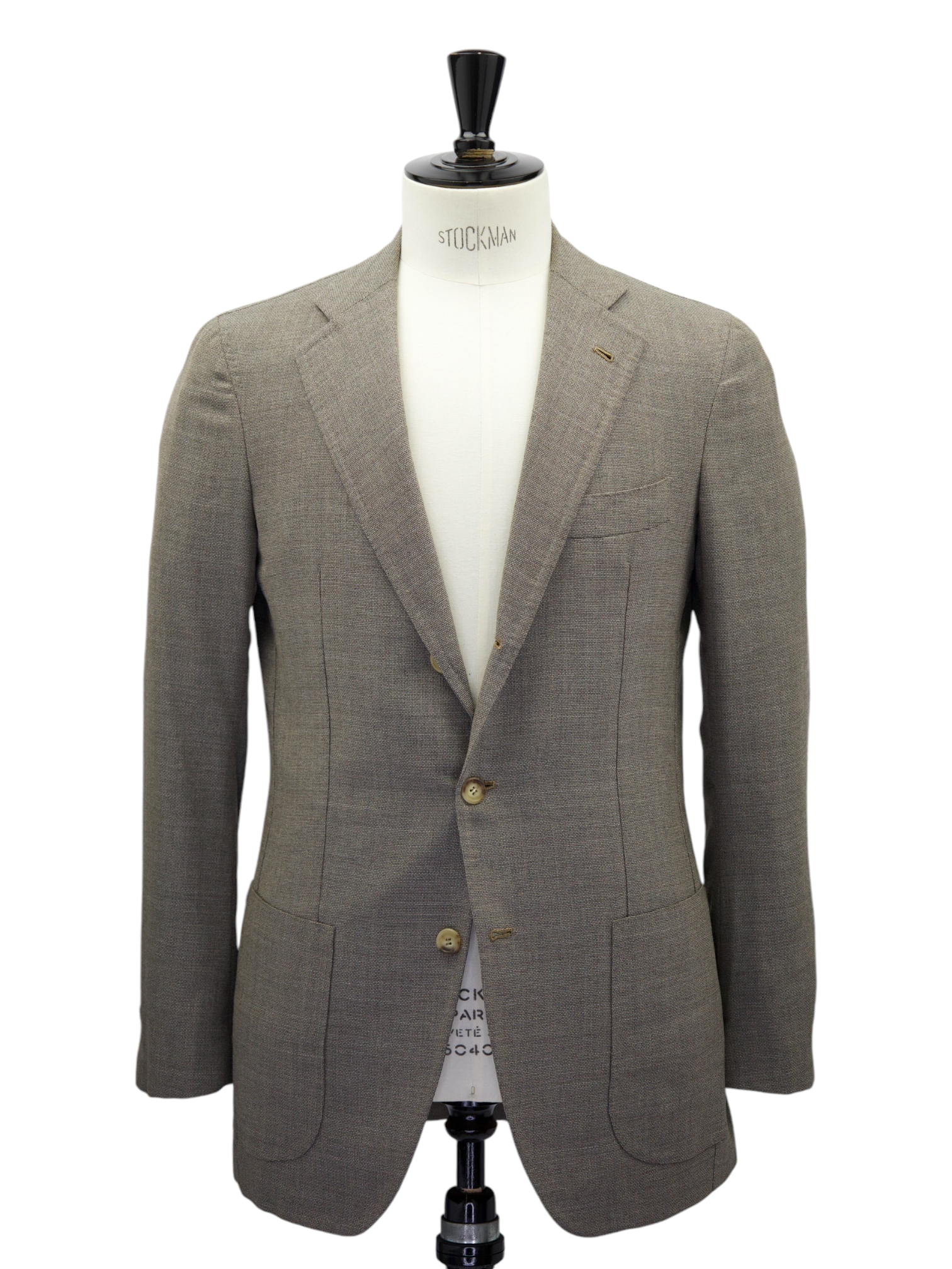 Orazio Luciano Taupe Bi-color Hopsack Jacket