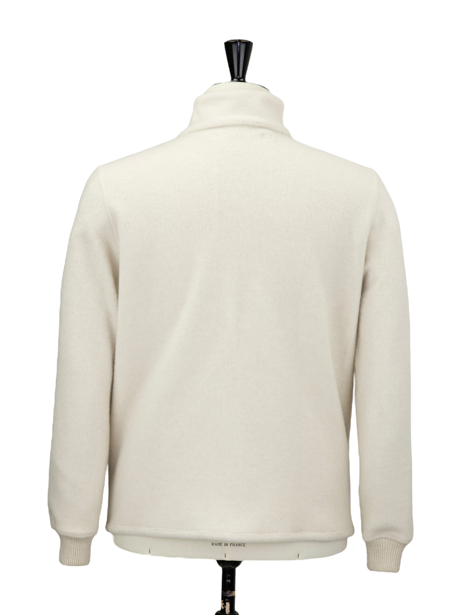 Fedeli Offwhite Fullzip Cashmere Bomber Jacket