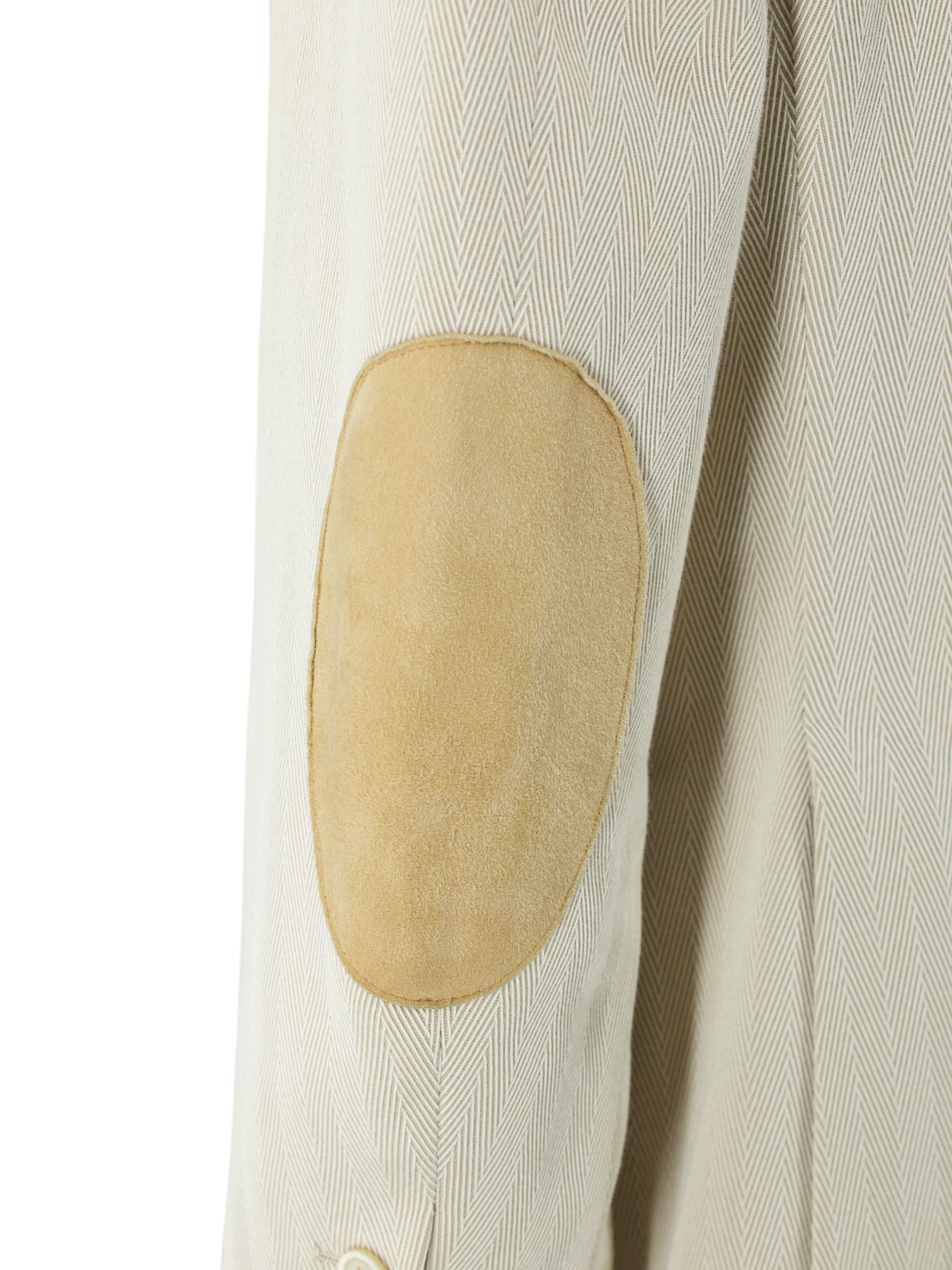 Brunello Cucinelli Sand Pure Cotton Herringbone Jacket