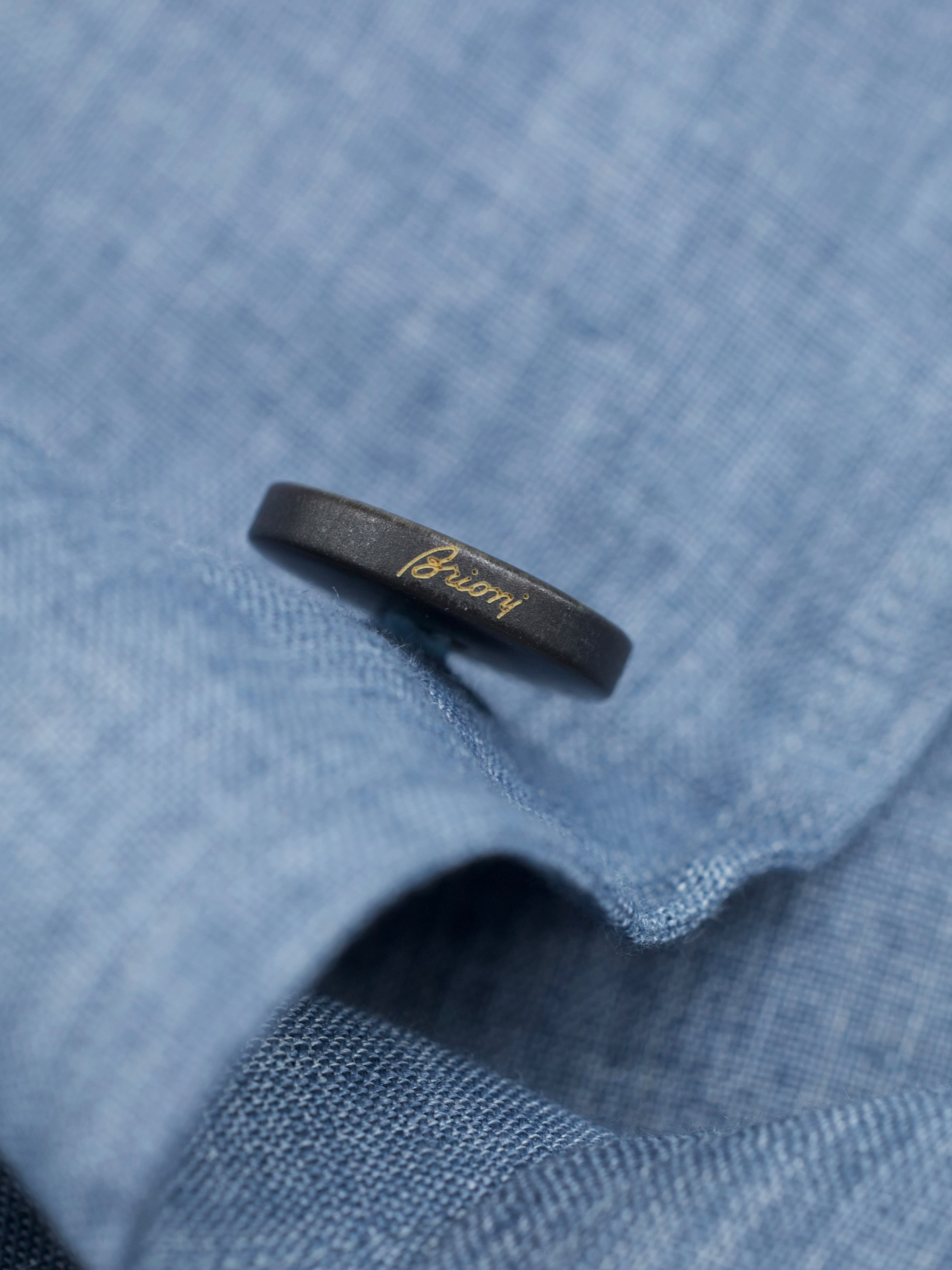 Brioni Azzurro Blue Linen Camp-Collar Shirt Jacket