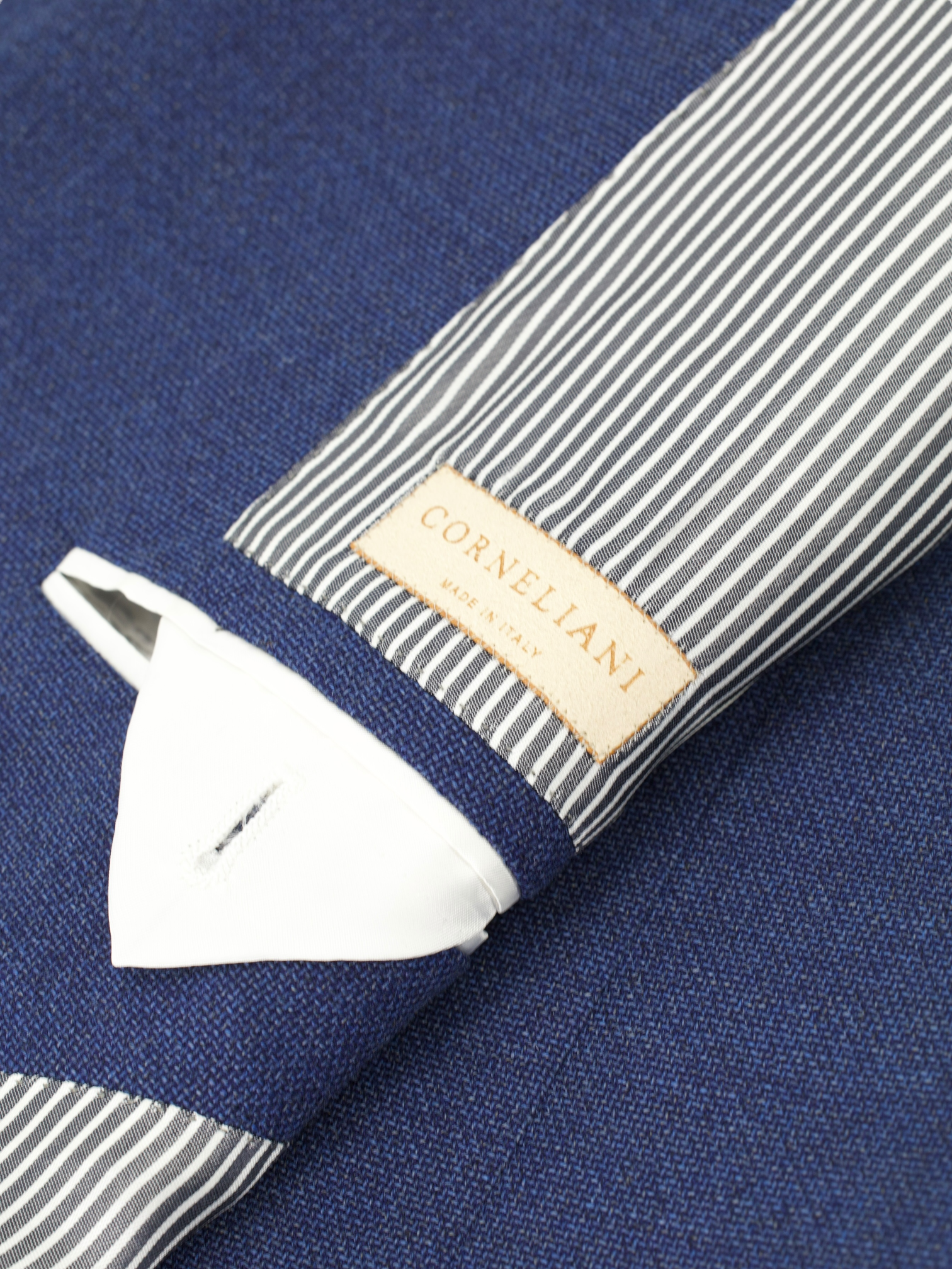 Corneliani Blue Super 100's Hopsack Summer Jacket