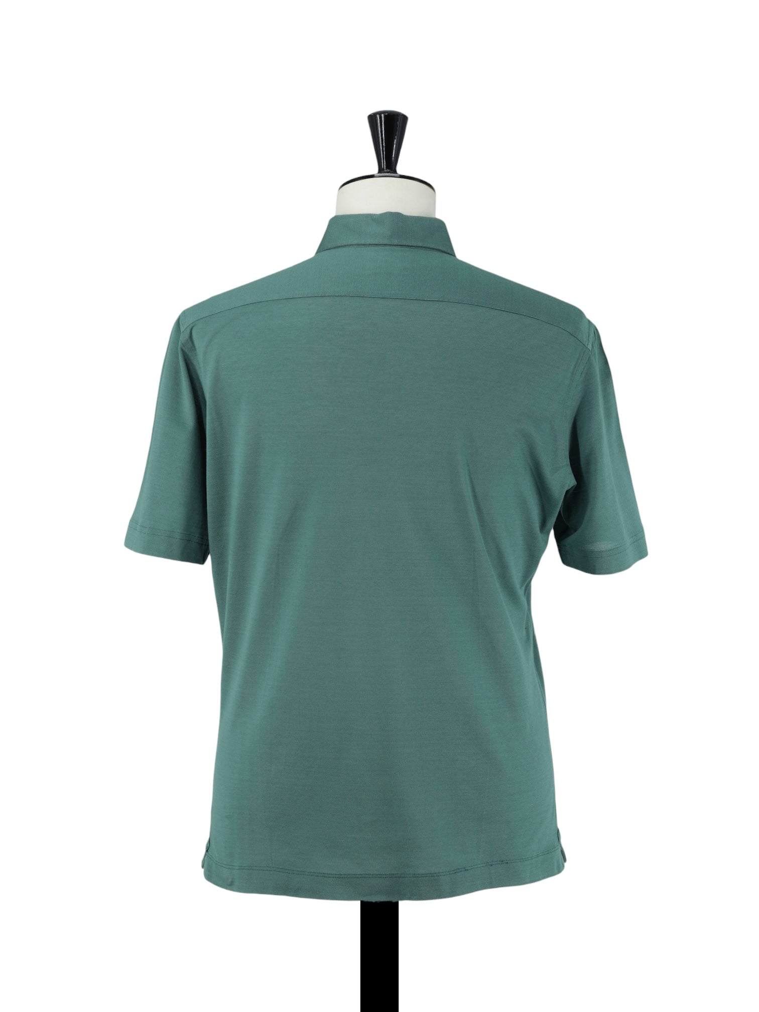 Fray Verdigis Green Pique-Knitted Cotton Short-Sleeve Shirt