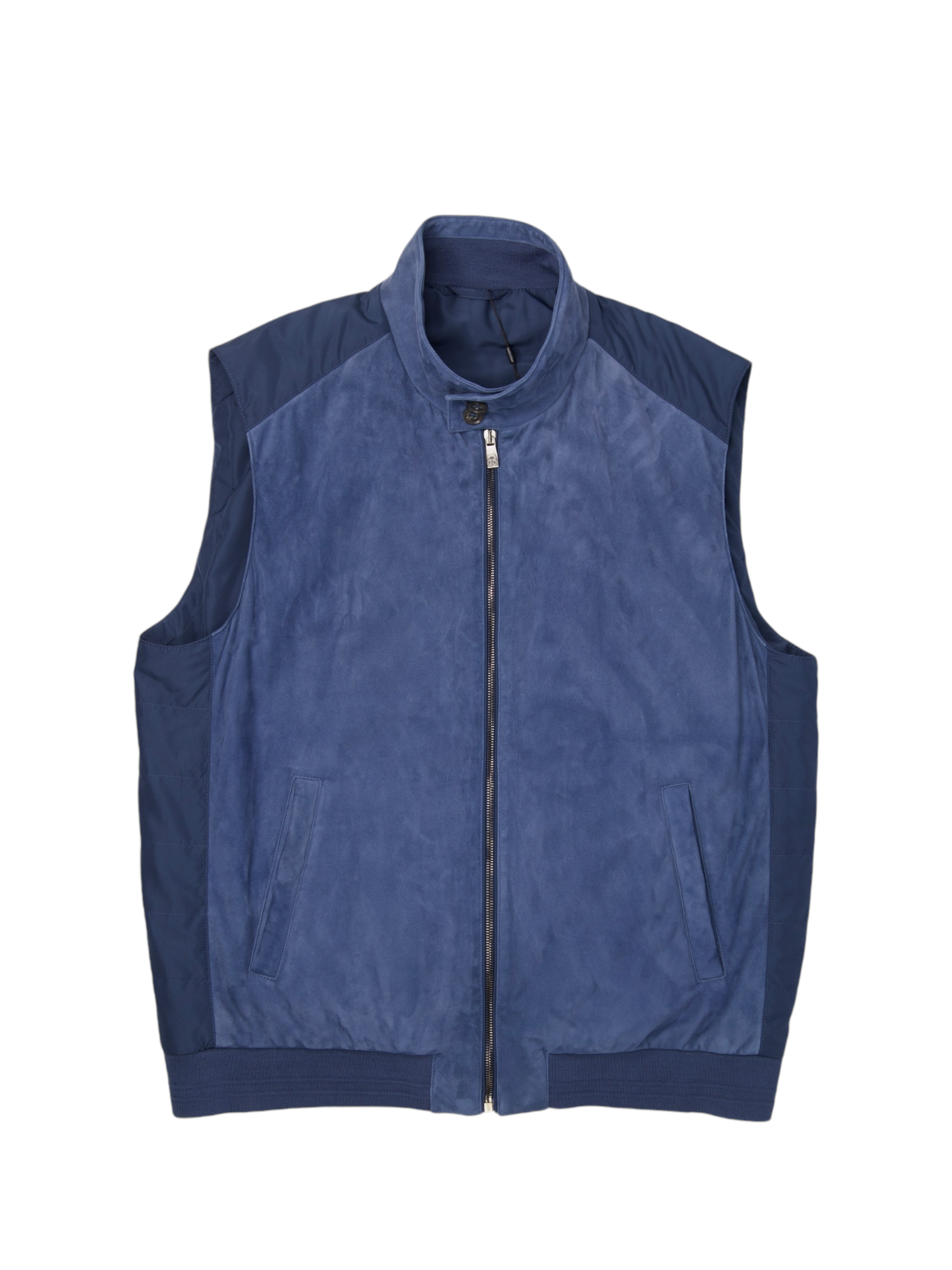 Corneliani Light Blue Lambskin Suede Vest