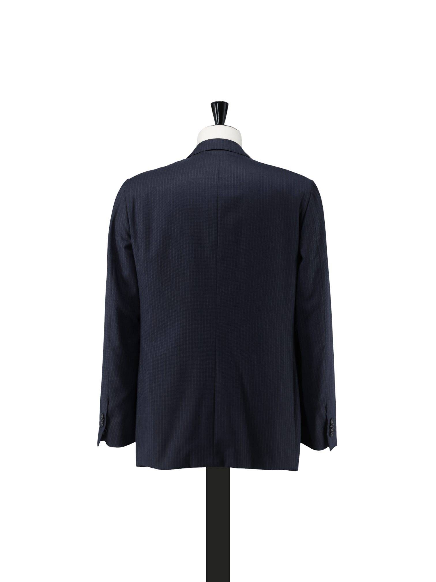 Caruso Navy Wool & Silk Pinstripe Lungo Suit