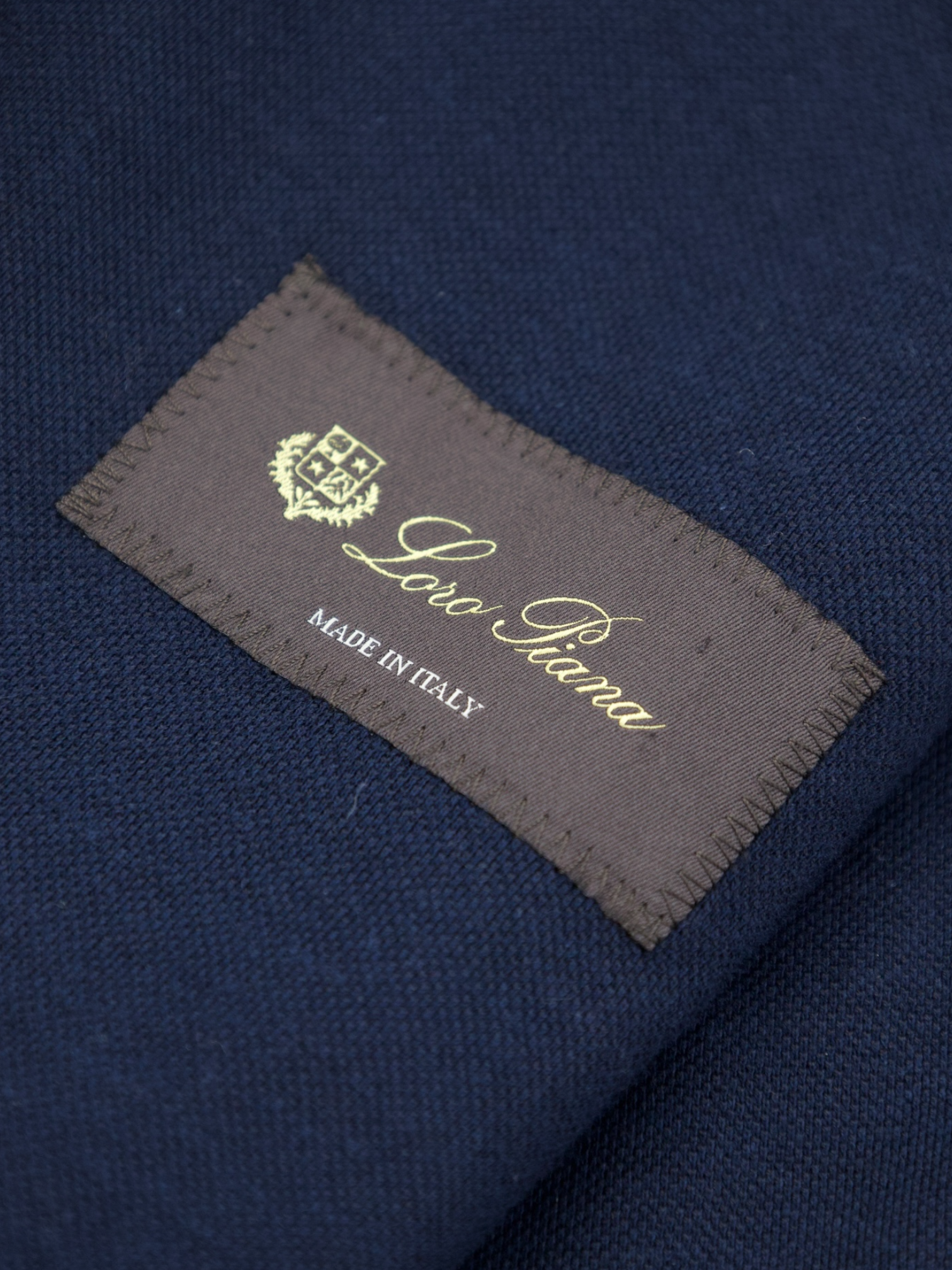 Loro Piana Navy Cotton, Silk & Linen Tricot Knitted Summer Jacket