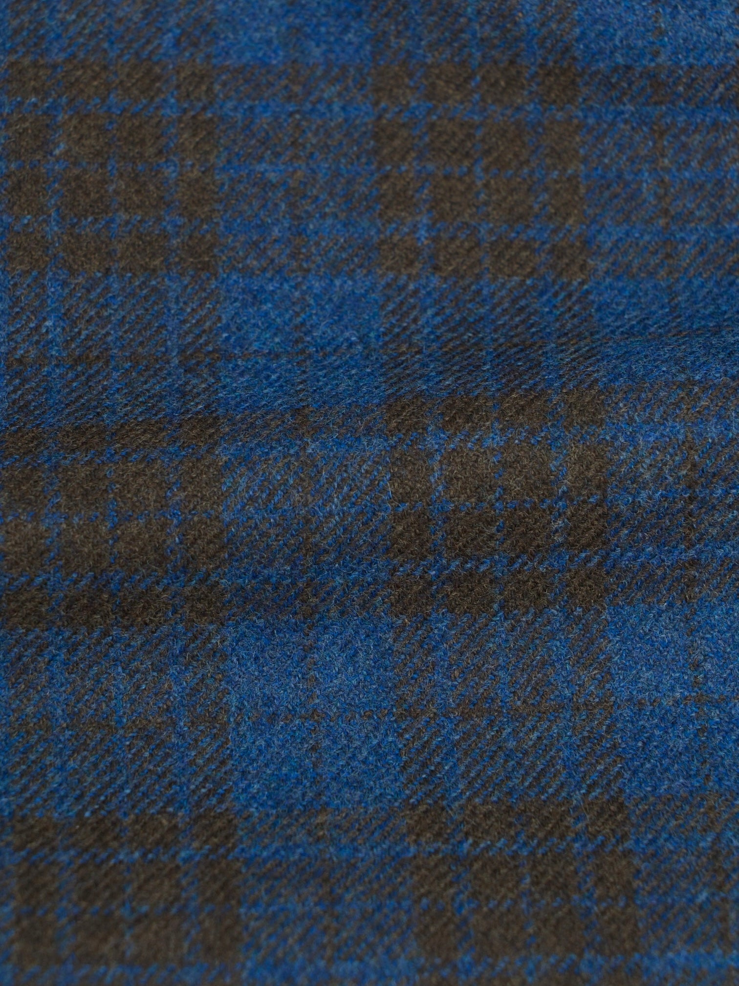 Corneliani Sartoria Azure Blue & Brown Wool-Cashmere Check Jacket