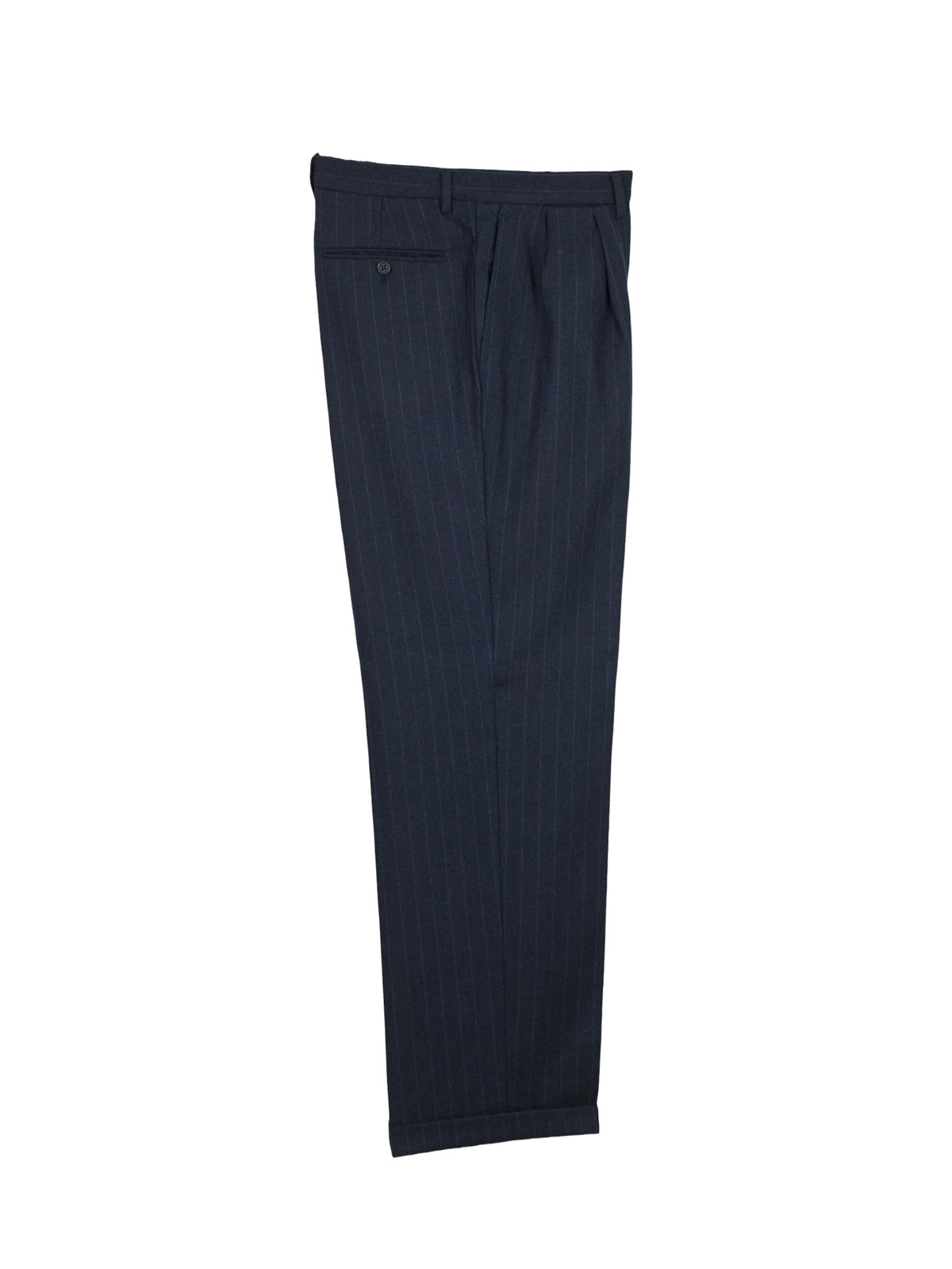 Ermenegildo Zegna Vintage Dark Blue Wool & Cashmere Double Breasted Pinstripe Suit