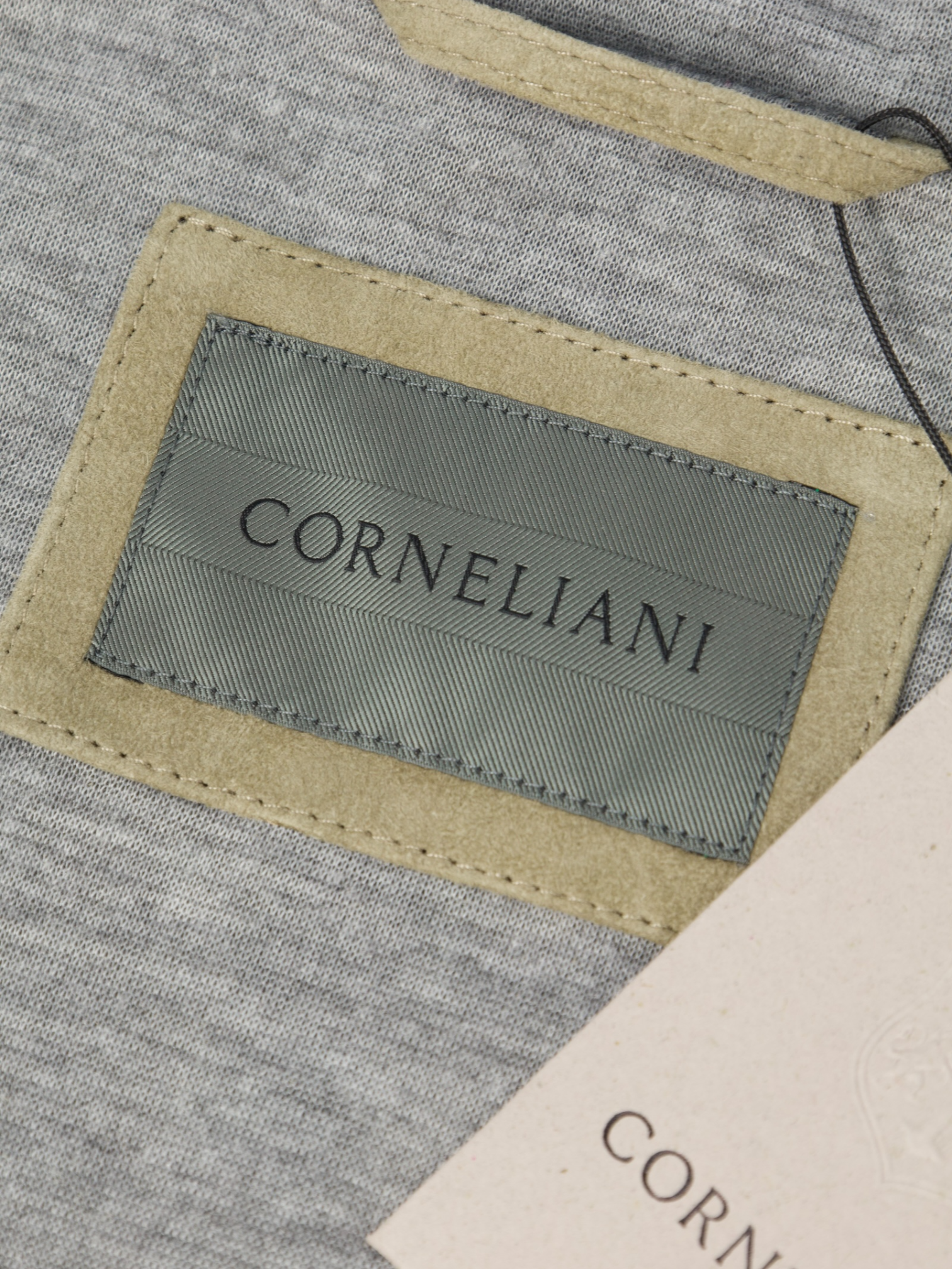 Corneliani Light Brown Lambskin Suede Hooded Jacket