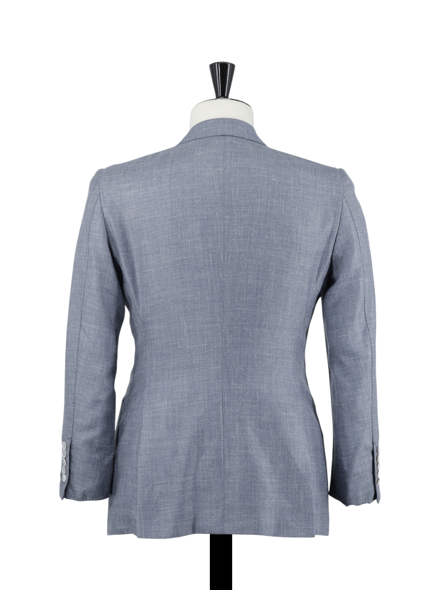 Tom Ford Steel Grey Wool, Silk & Linen Mélange Windsor Jacket