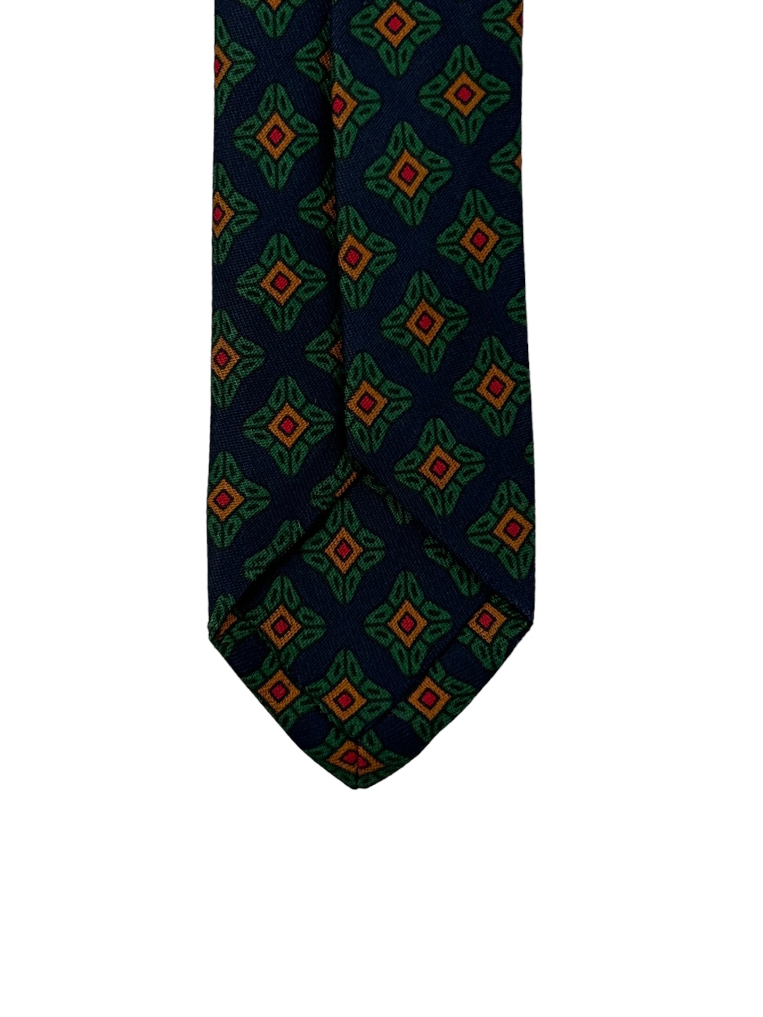 E.Marinella Blue and Green Geometric Tie