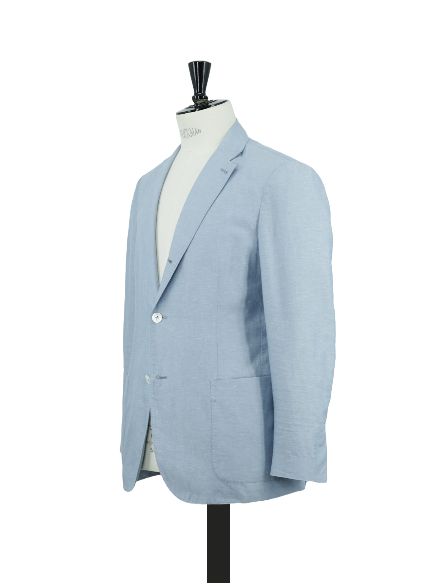 Ermenegildo Zegna Light Blue Wool, Silk & Linen Unconstructed Crossover Jacket