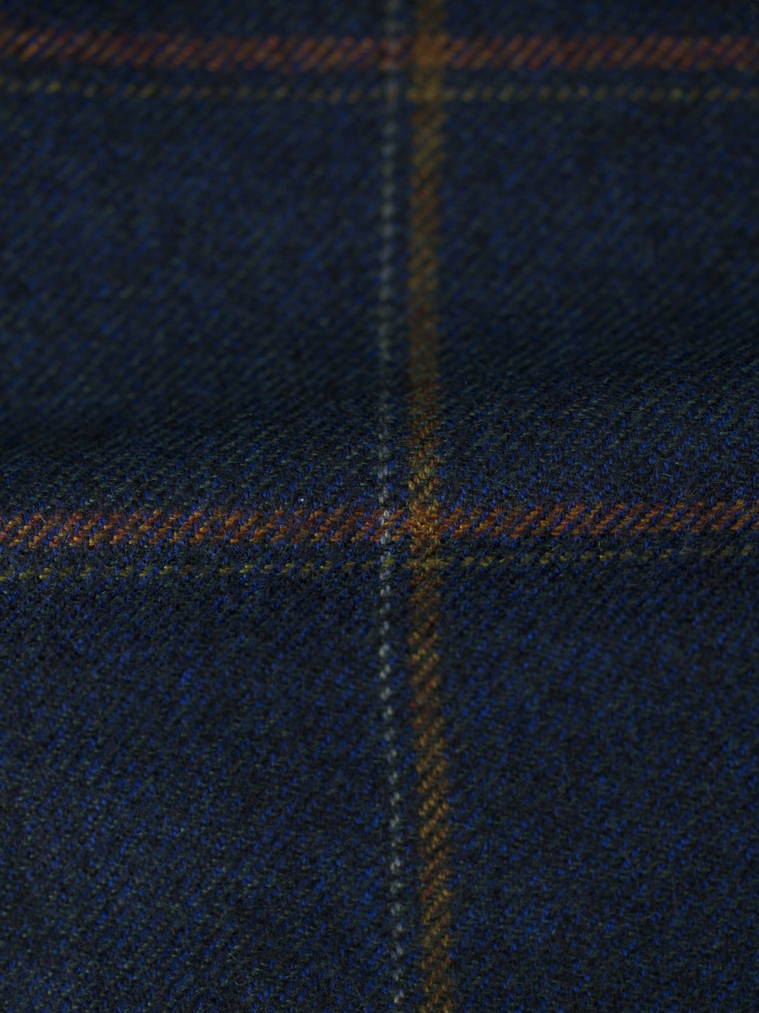 Kiton Dark Teal & Orange Pure Cashmere Windowpane Jacket