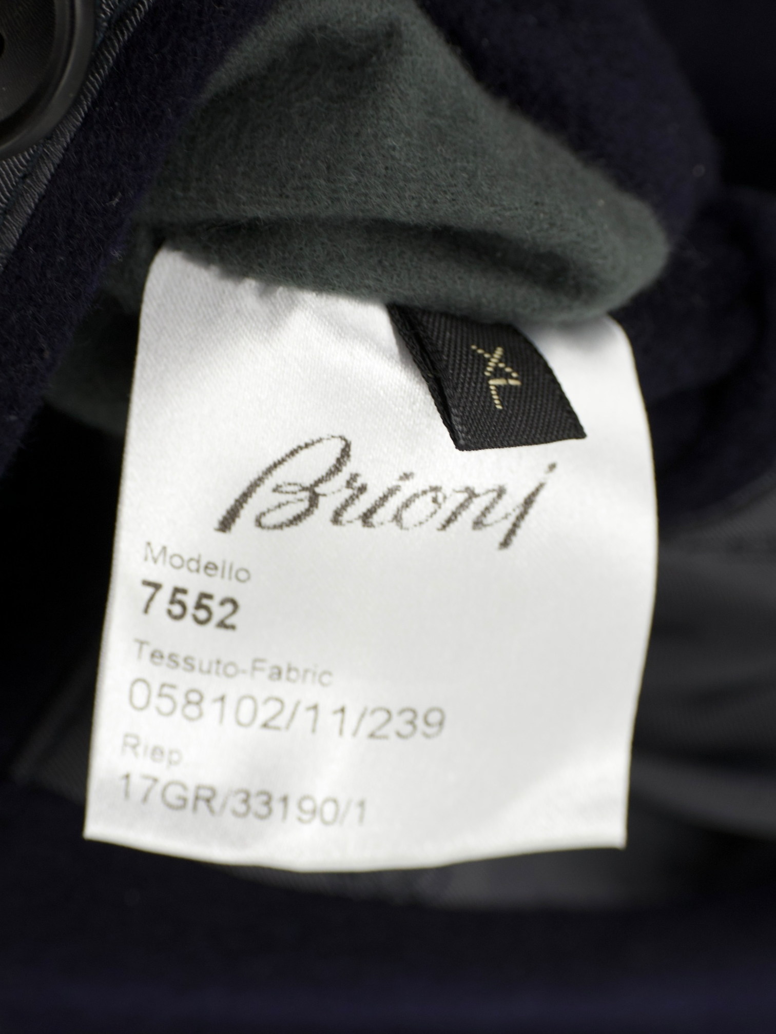Brioni Navy Pure Stormsystem Wool Sartorial Overcoat