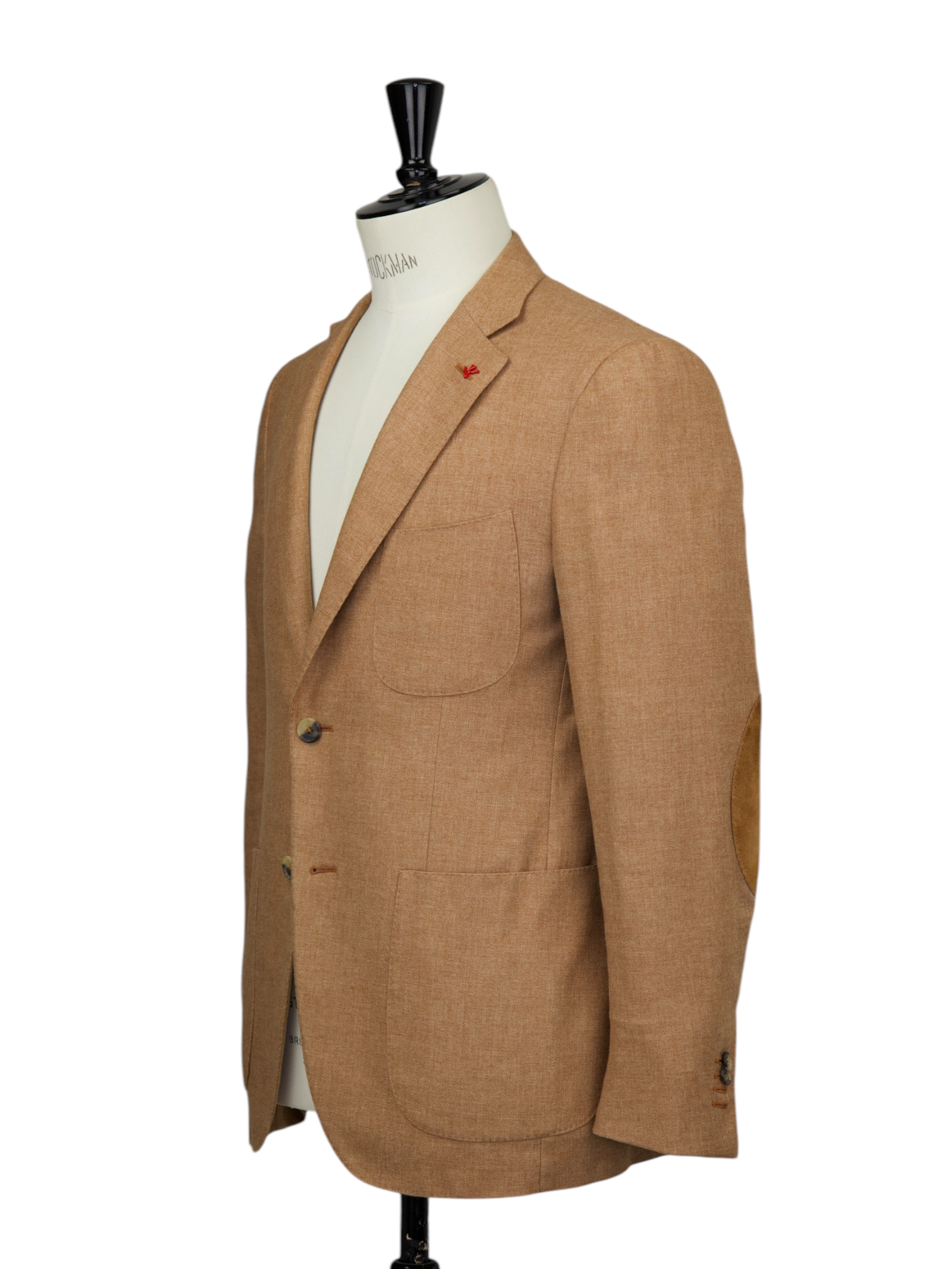 Isaia Caramel Brown Wool, Cotton & Cashmere "Aqua Cashcotton" Jacket