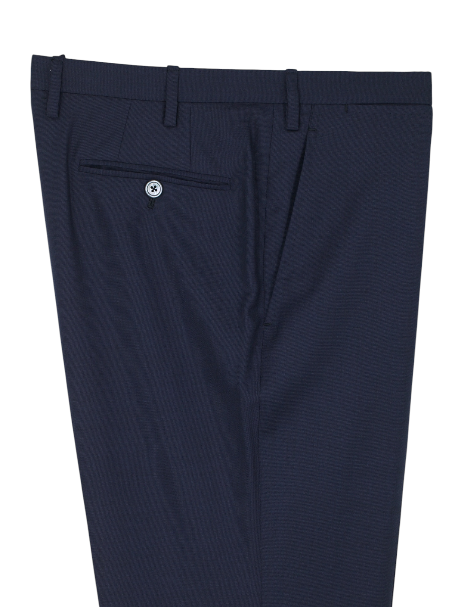 Kiton Navy Fine-Wool Twill Handmade Sartorial Trousers