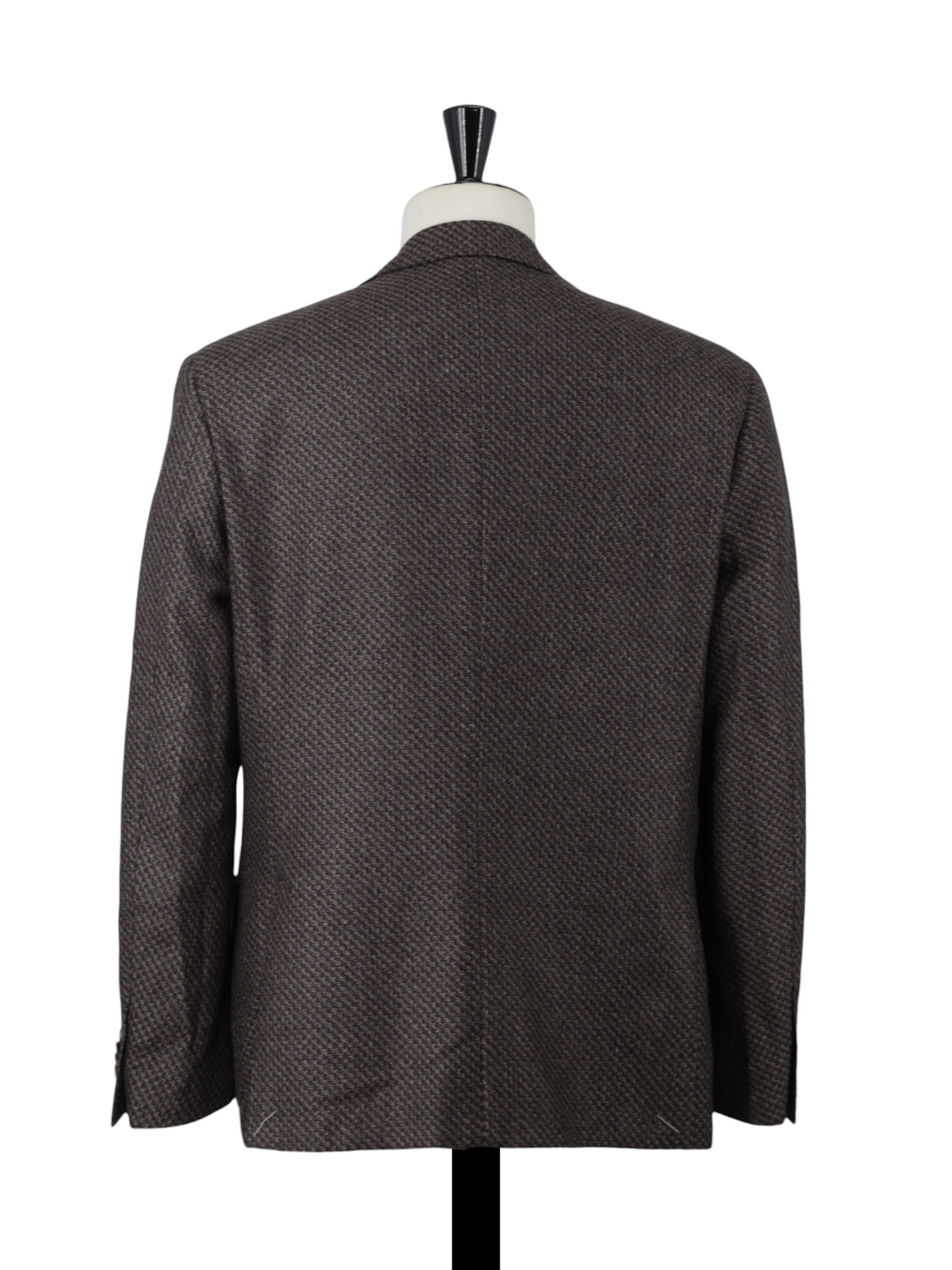 Corneliani Brown Wool & Silk Micro-Pattern Leader-Soft Jacket