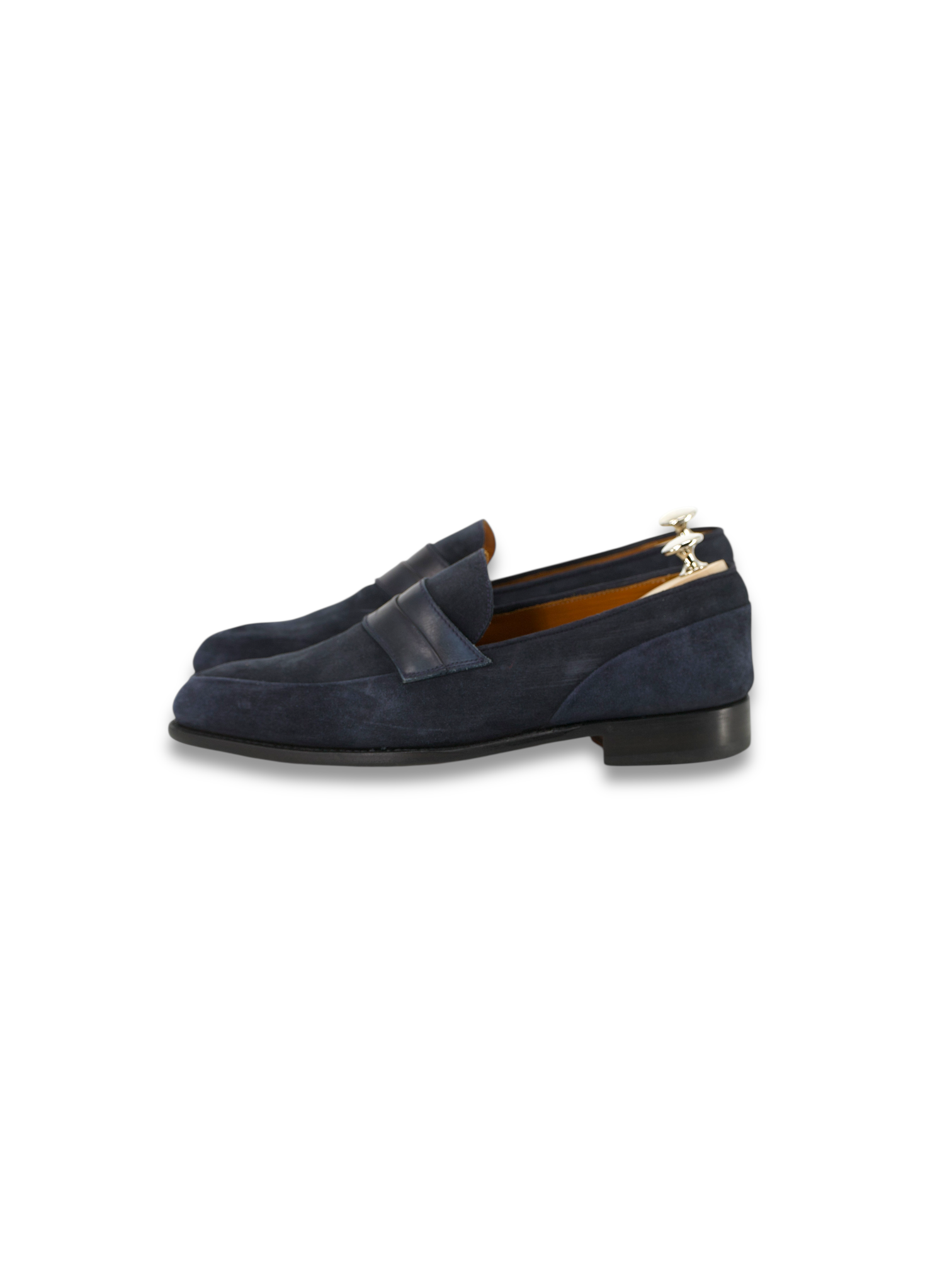 Bontoni Navy Suède Principe Rivolta Loafer