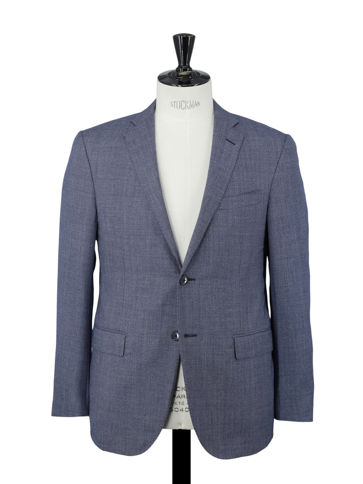 Corneliani Steel Blue Wool Micro-Pattern Suit