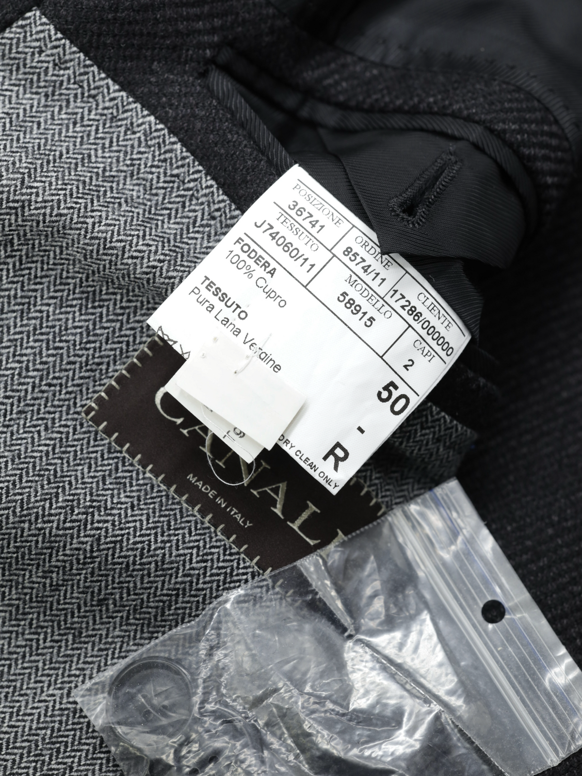 Canali Anthracite Waterrepellent-Wool Twill Carcoat