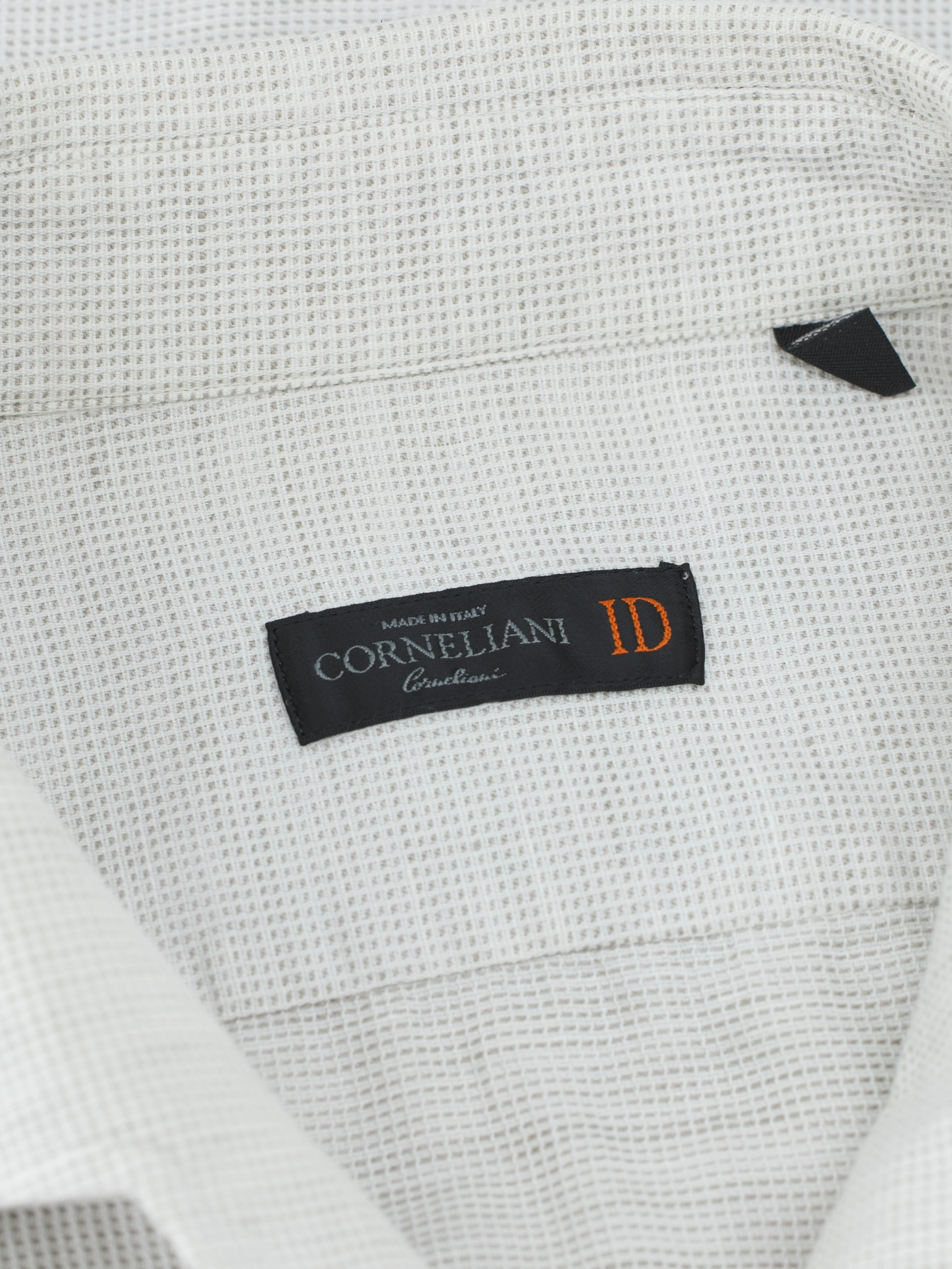Corneliani ID Greige Cotton & Linen One-Piece-Collar Shirt