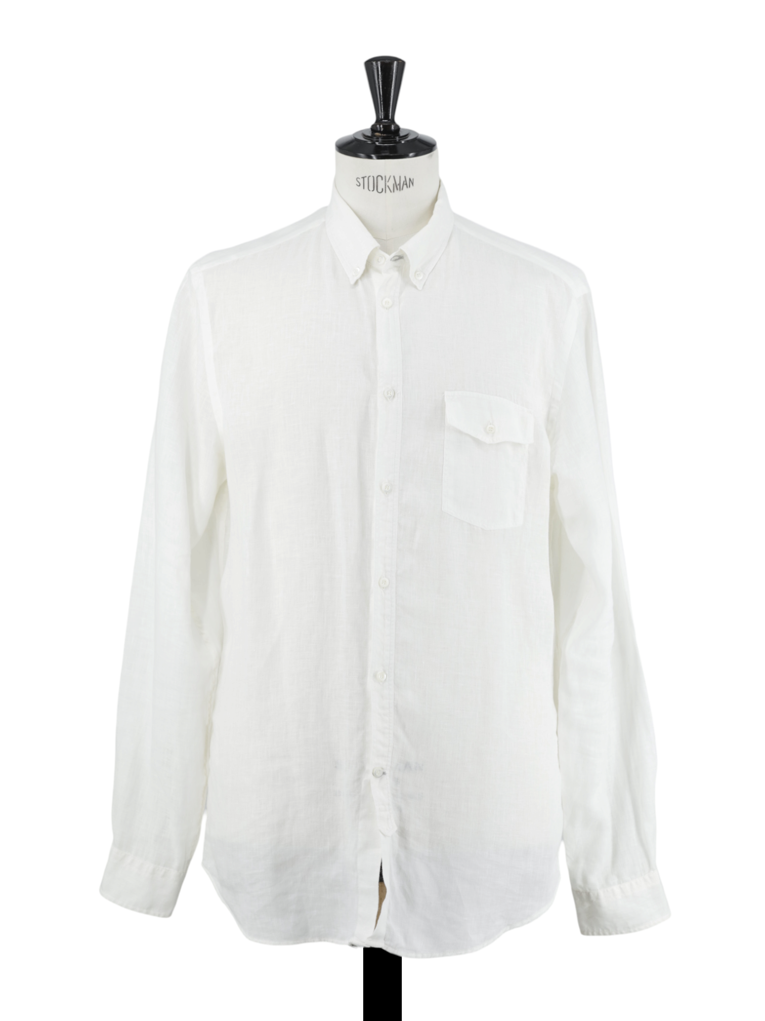 Brunello Cucinelli White Pure Linen Button-Down Summer Shirt