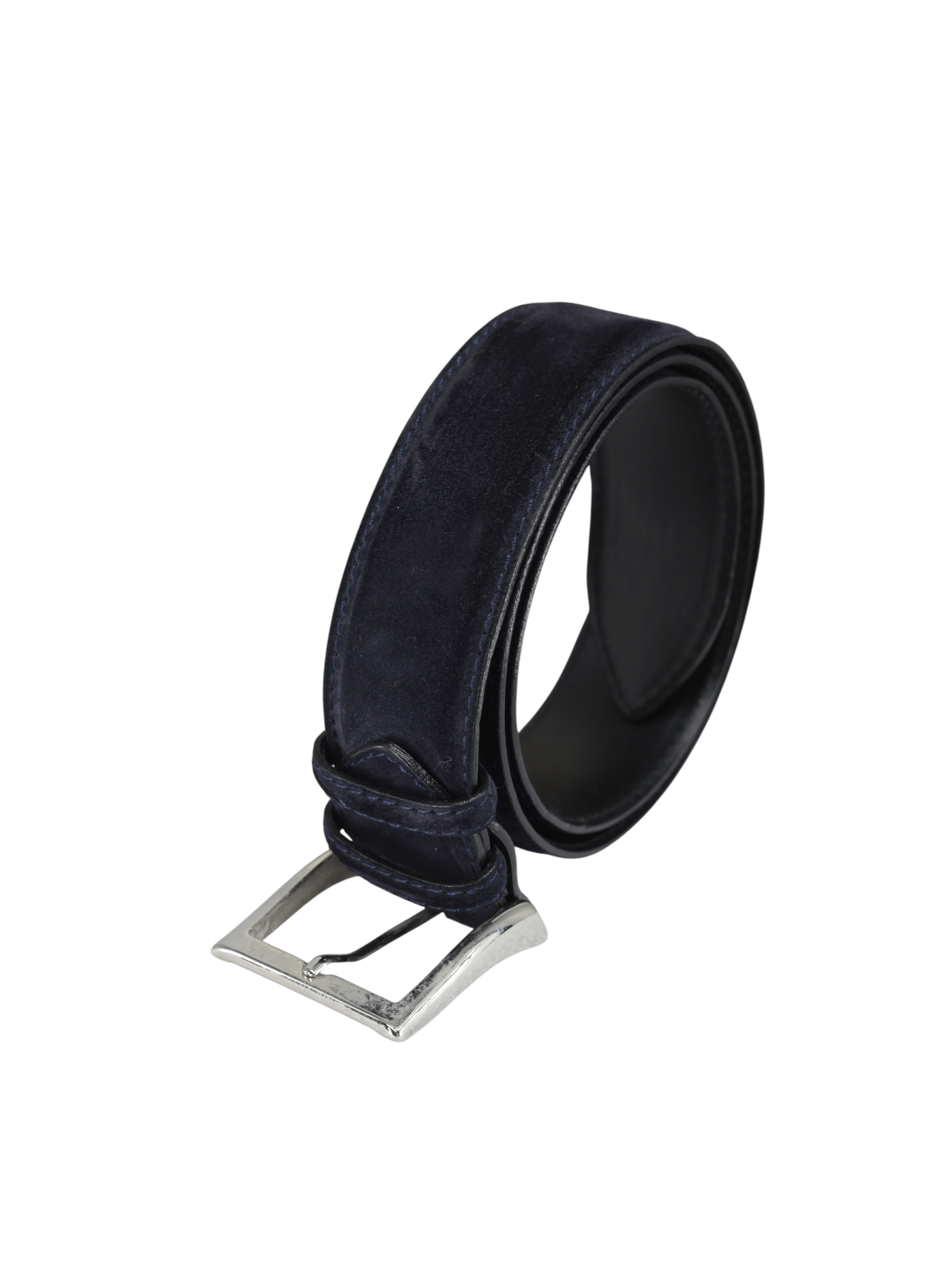 Bontoni Dark Blue Suede Principe Penny Loafer + Belt