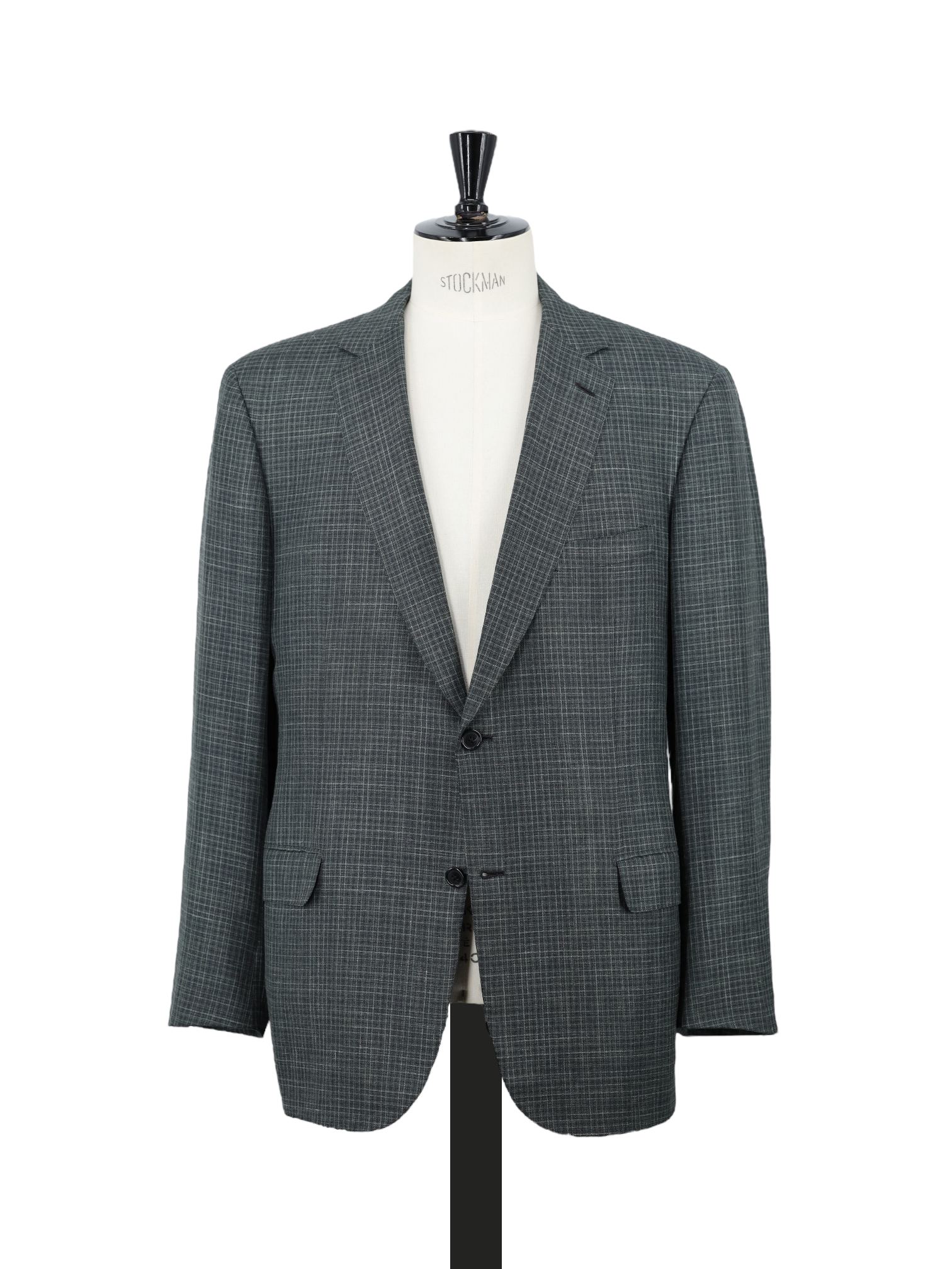 Brioni Dark Sage-Green Wool, Silk & Linen Gingham Check Colosseo Jacket